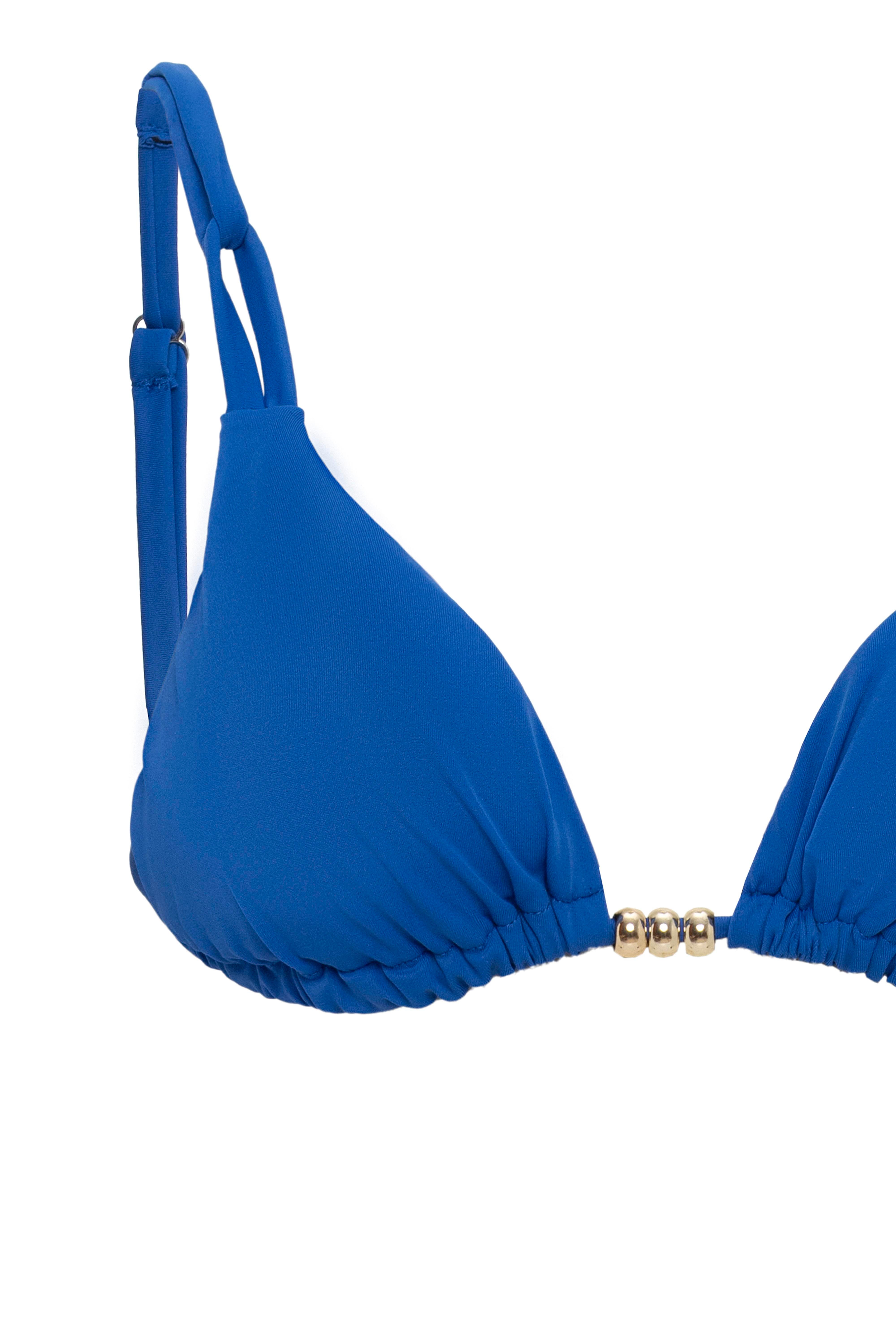 AQUAVİVA Kadın Saks İzabella Gold Aksesuarlı Üçgen Bikini Takımı