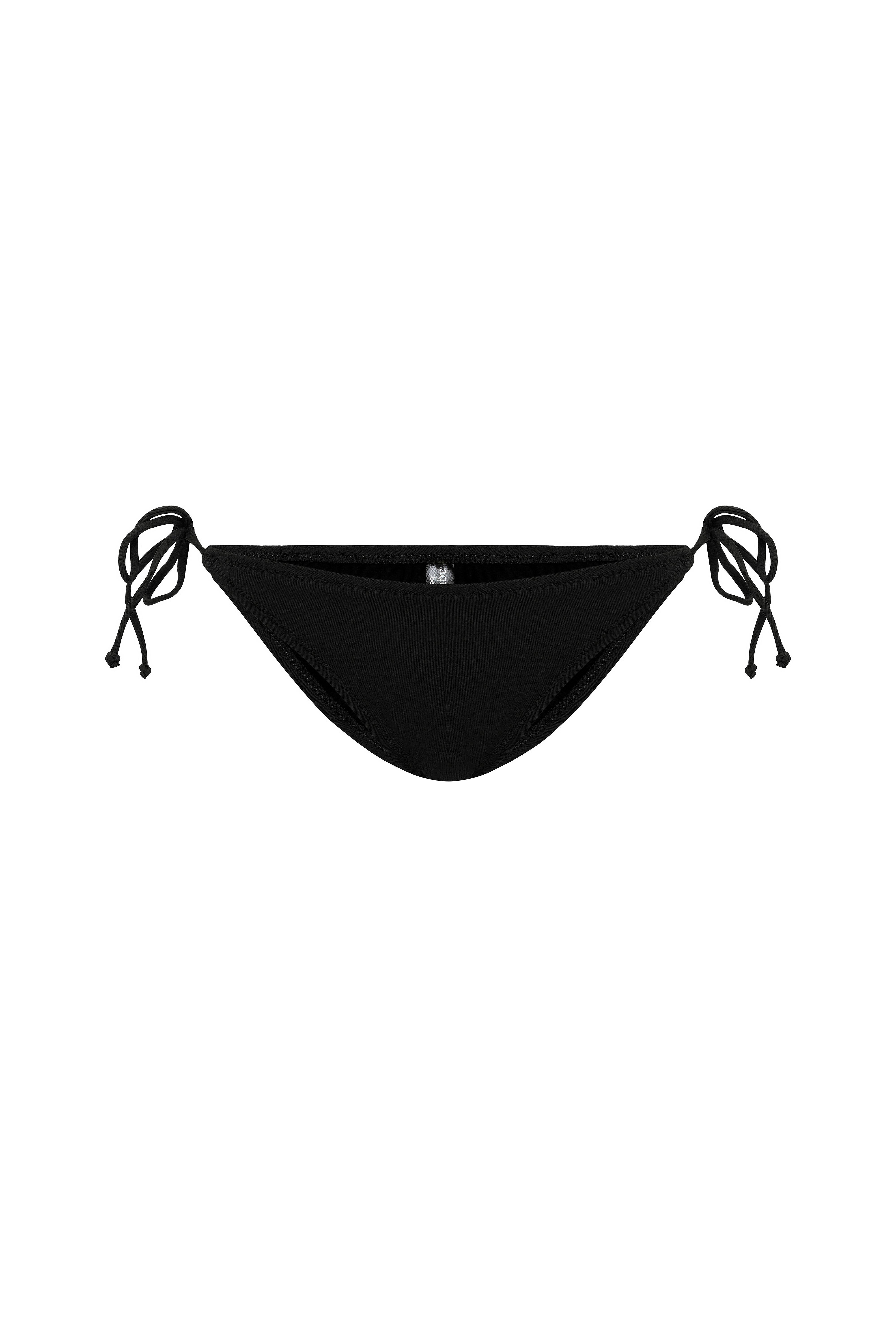AQUAVİVA Kadın Siyah Stella Boyundan Bağlı Yanı İpli Üçgen Bikini Takımı