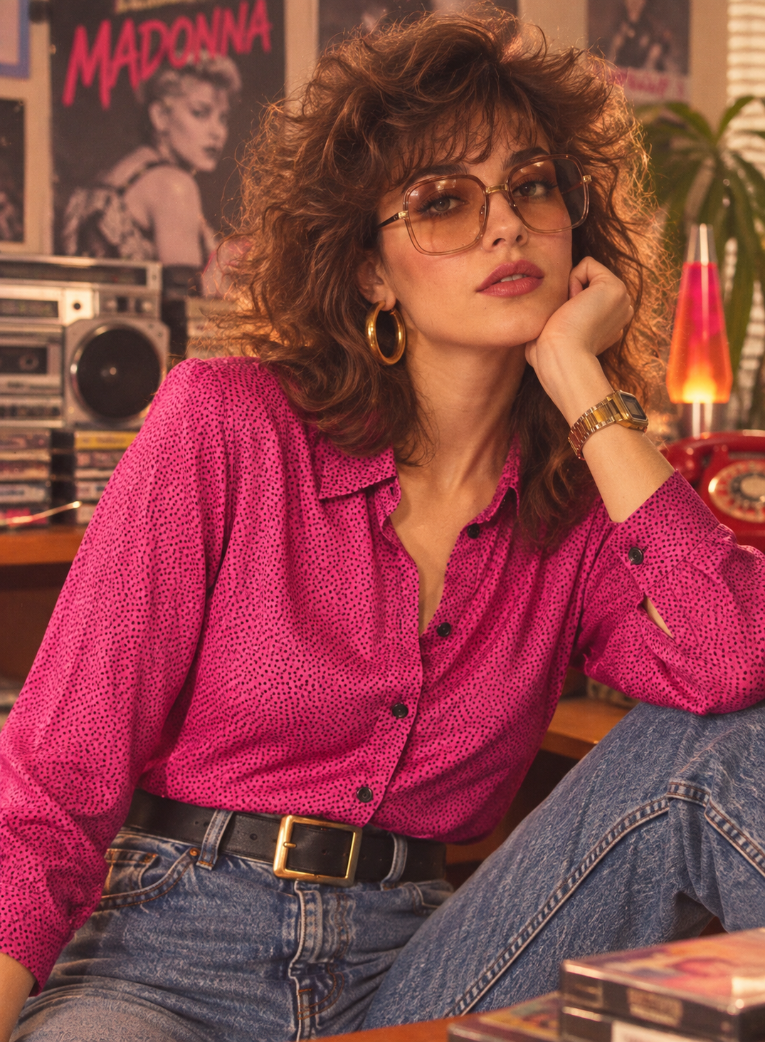 80'S VINTAGE DESENLİ GÖMLEK