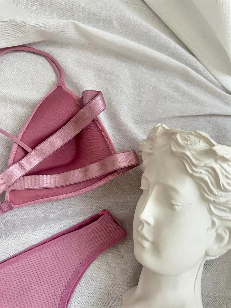 ADRIANA PUSH UP DOLGULU  İÇ ÇAMAŞIRI TAKIM GÜL KURUSU