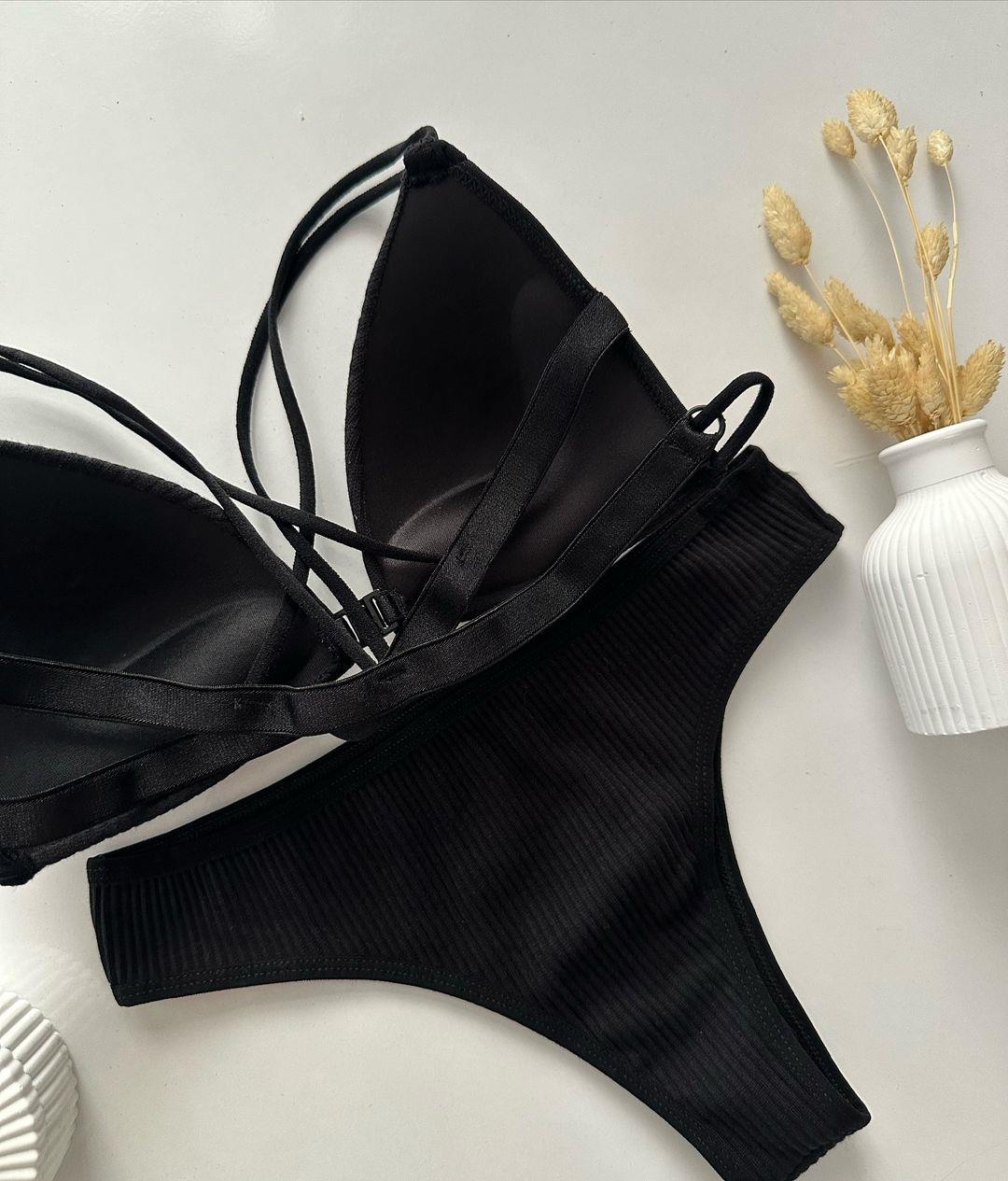 ADRIANA PUSH UP DOLGULU İÇ ÇAMAŞIRI TAKIM SİYAH