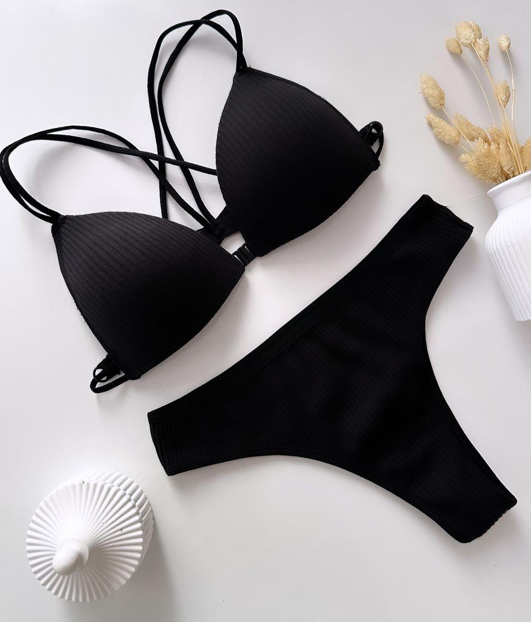 ADRIANA PUSH UP DOLGULU İÇ ÇAMAŞIRI TAKIM SİYAH