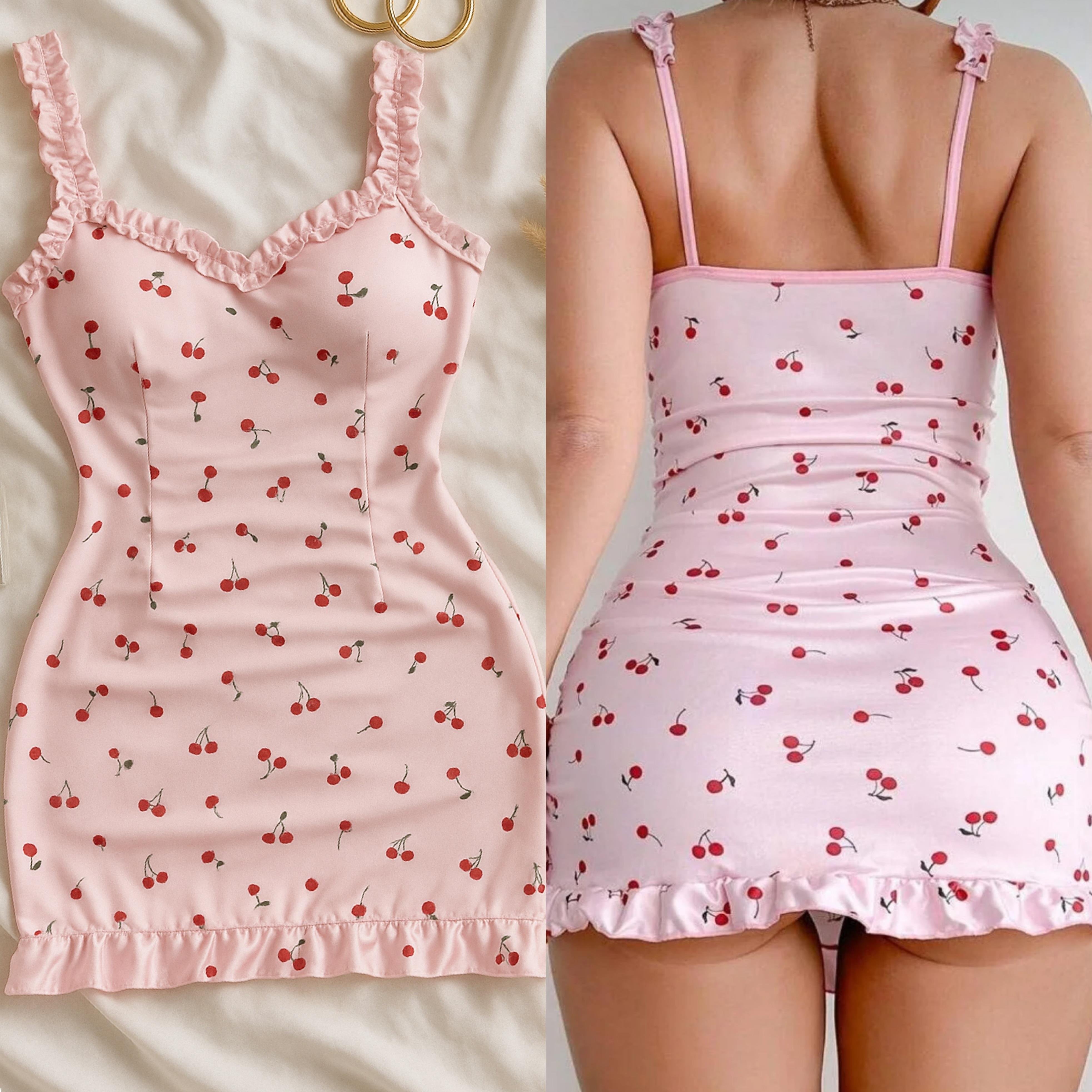 AGINIA SATEN CHERRY GECELİK