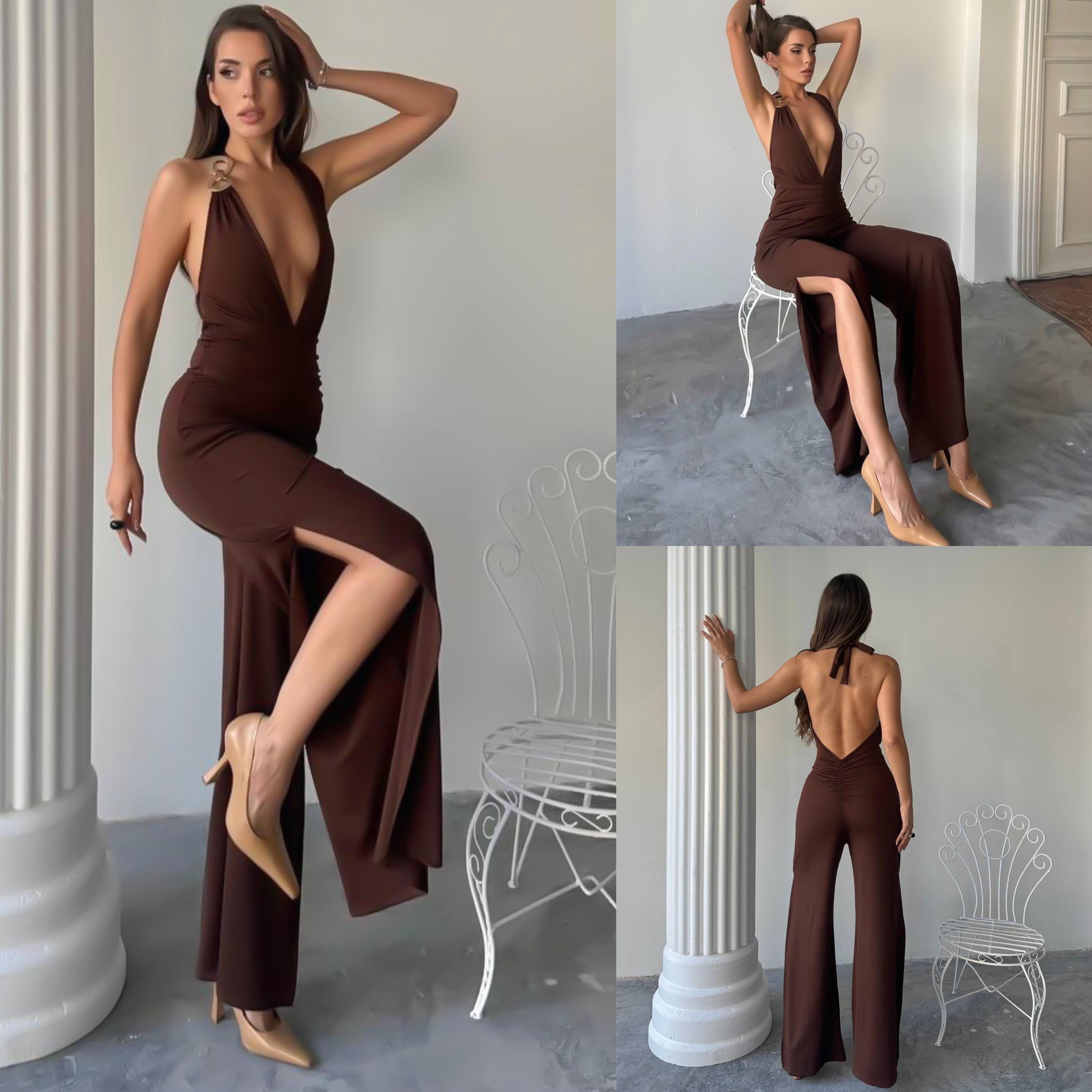 AMY SANDY YIRTMAÇLI TULUM KAHVERENGİ