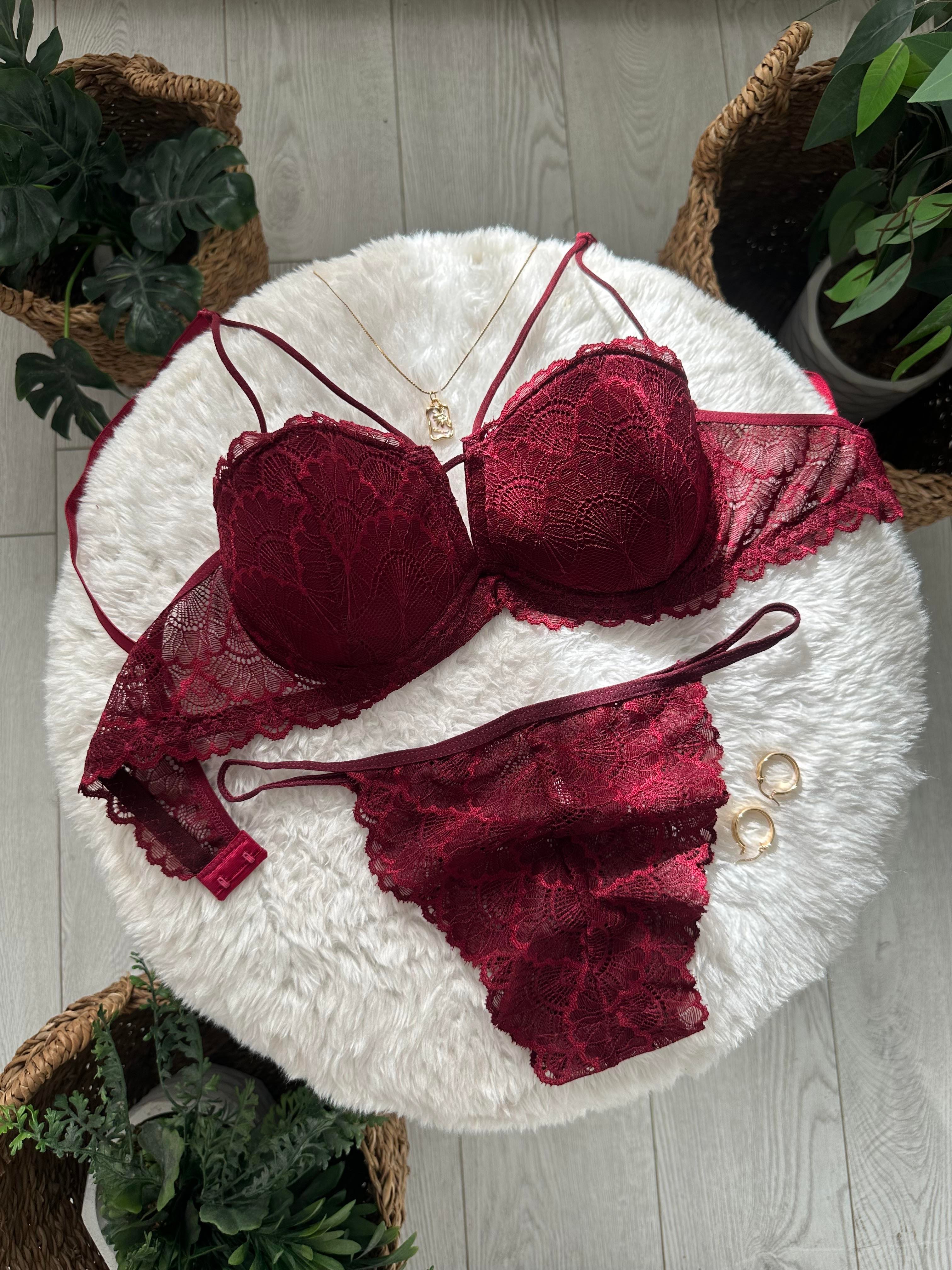 BABE DANTELLİ İÇ ÇAMAŞIR TAKIM BORDO