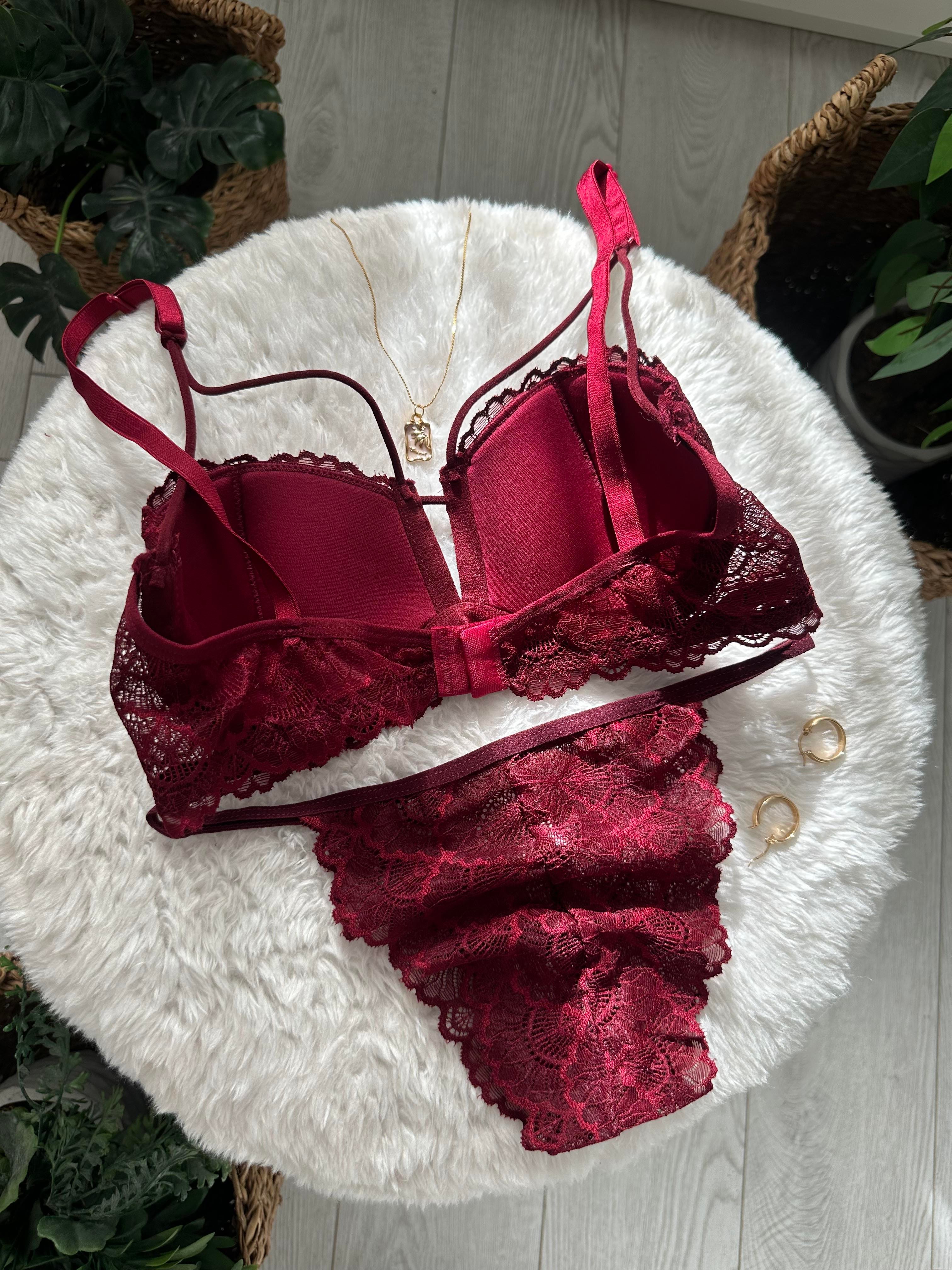 BABE DANTELLİ İÇ ÇAMAŞIR TAKIM BORDO