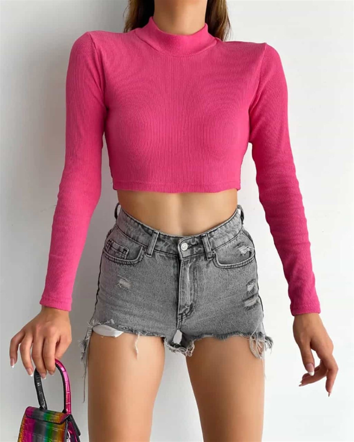 BASİC BALIKÇI CROP BLUZ