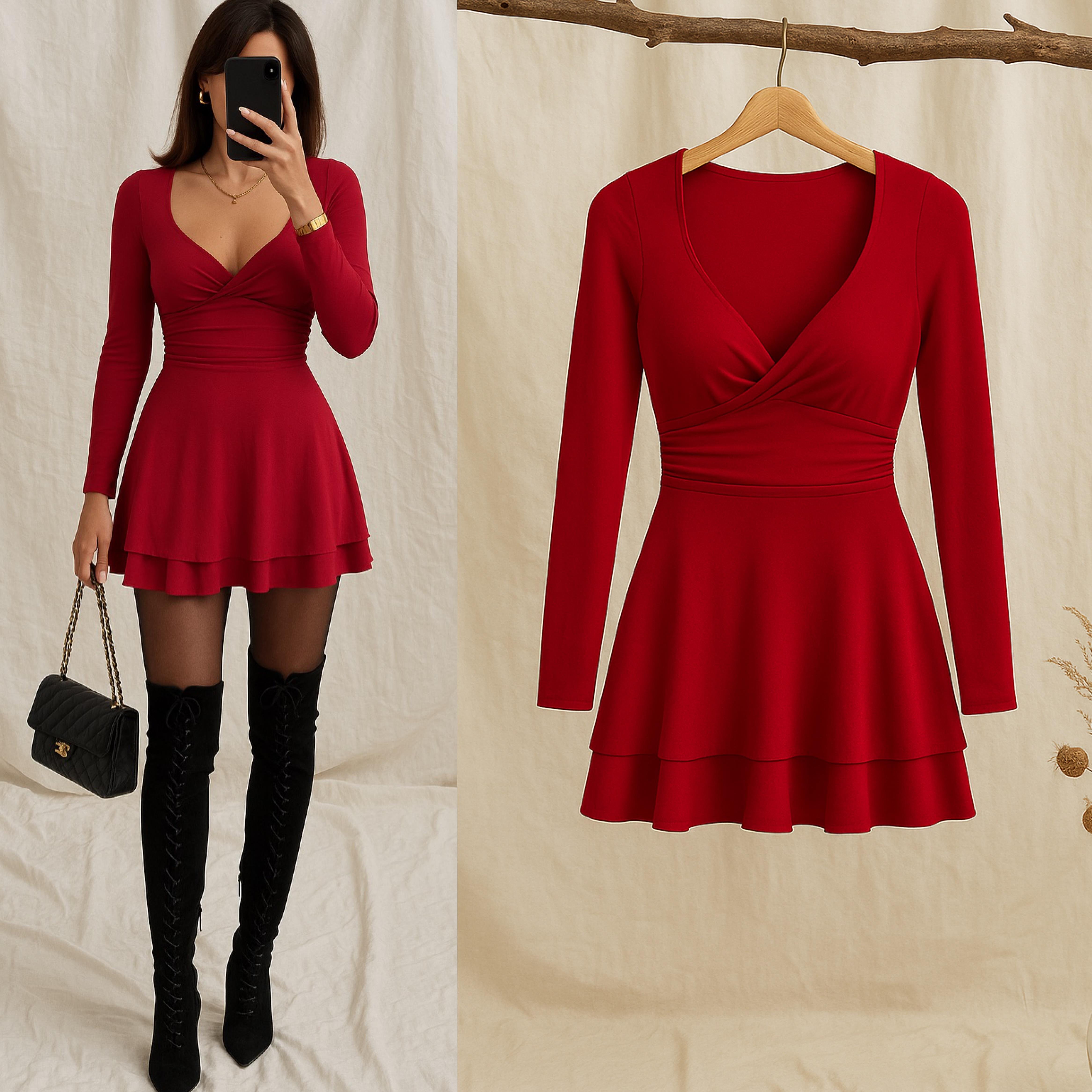 BELONY SANDY MİNİ ELBİSE KIRMIZI