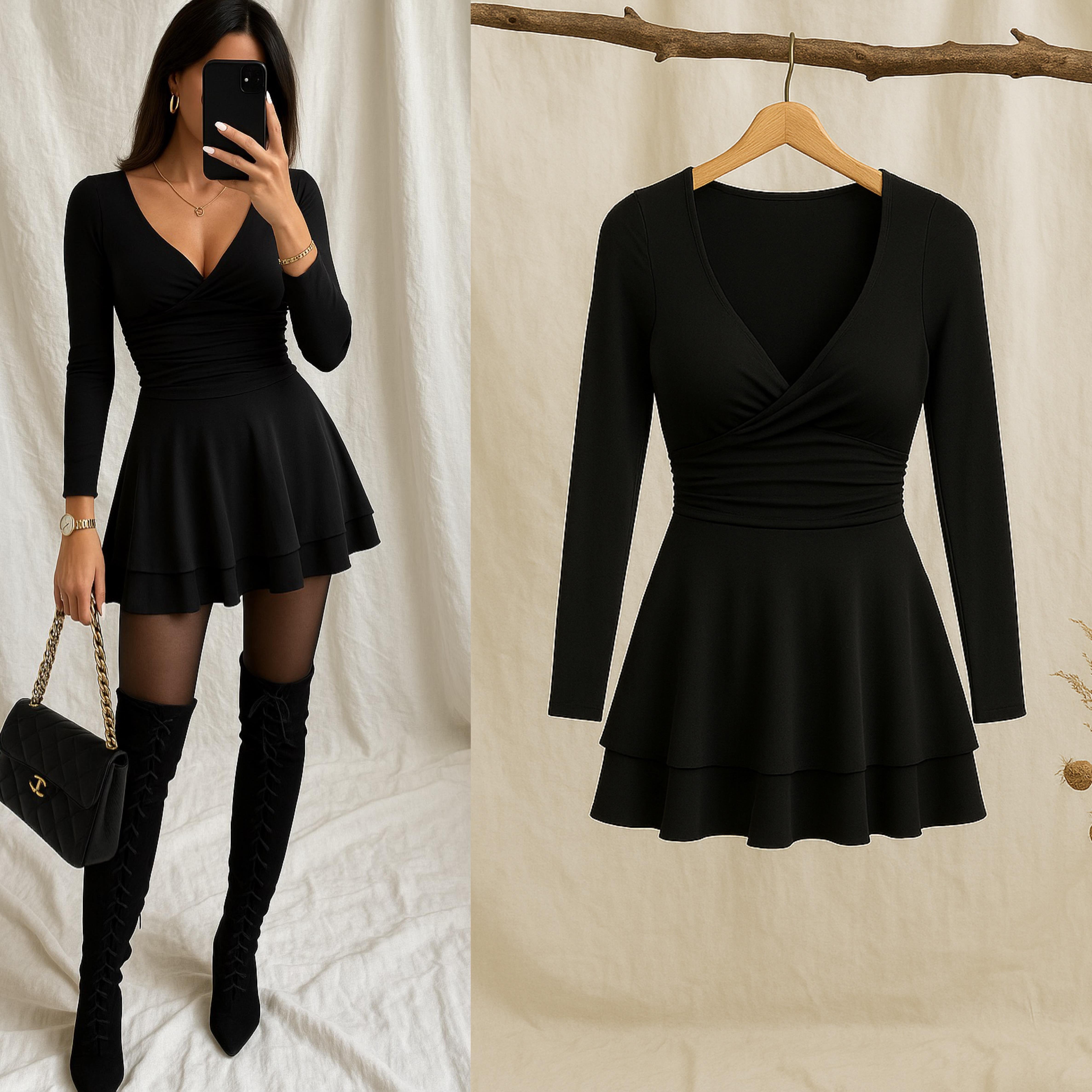 BELONY SANDY MİNİ ELBİSE SİYAH