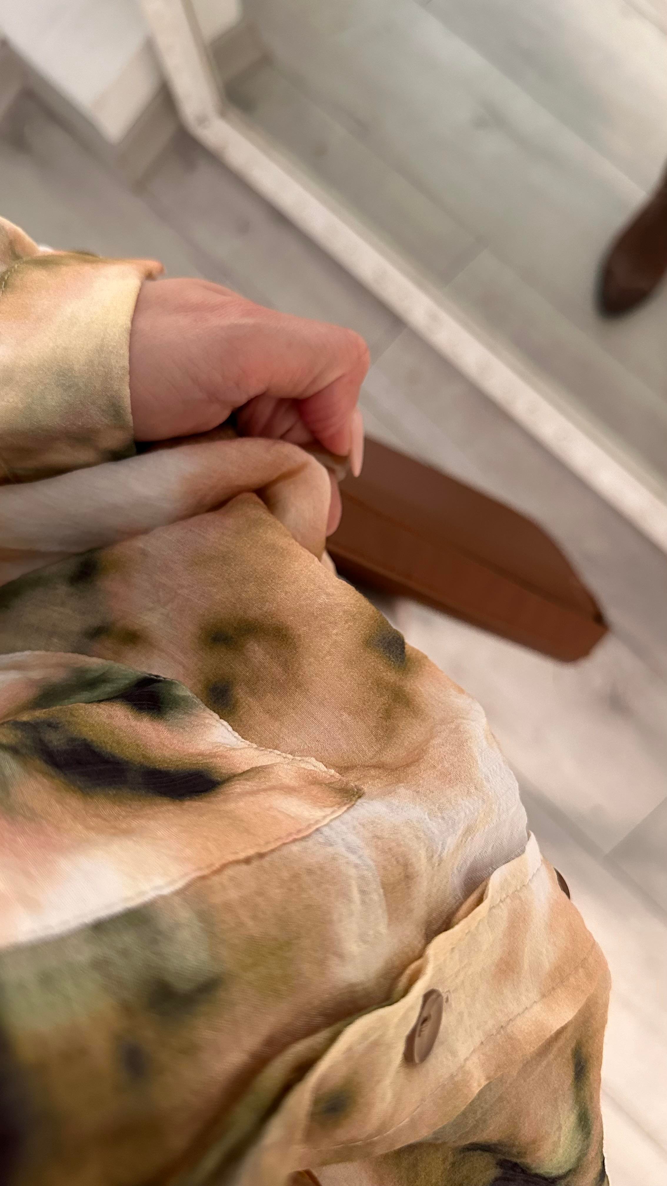 BOLEIGN FLORAL DESENLİ GÖMLEK KAHVE 