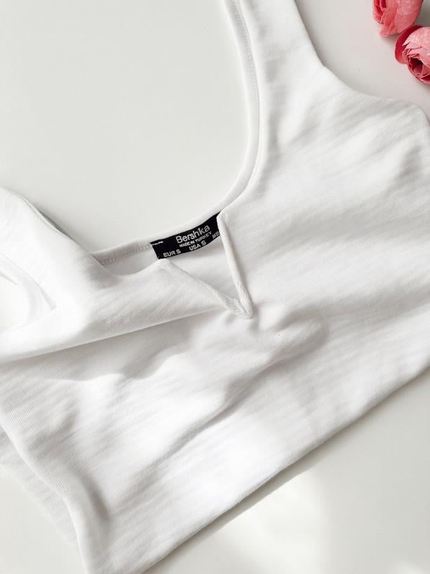 BSK MİNİ V BLUZ BEYAZ 