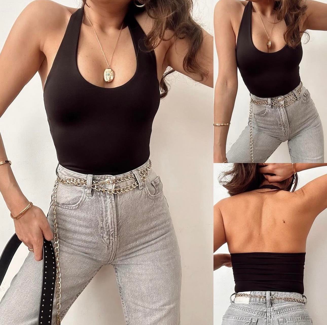 BSK SANDY BOYUNDAN GEÇMELİ BLUZ