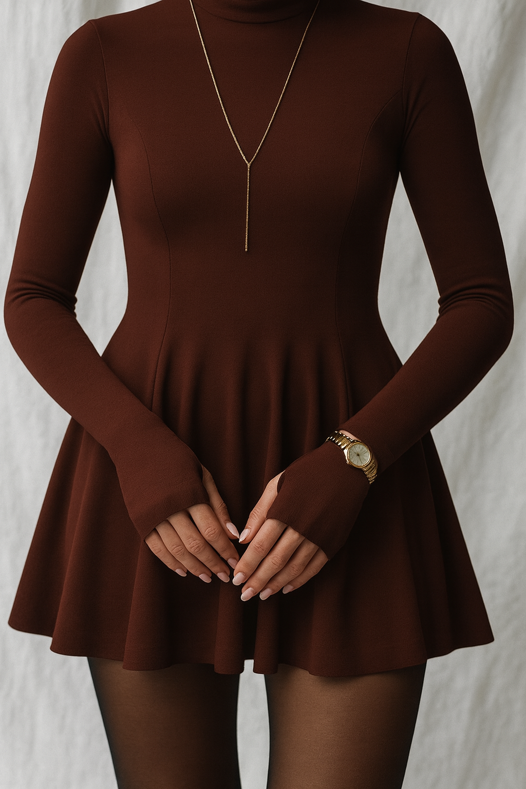 CELLA ELDEN GEÇMELİ MİNİ ELBİSE