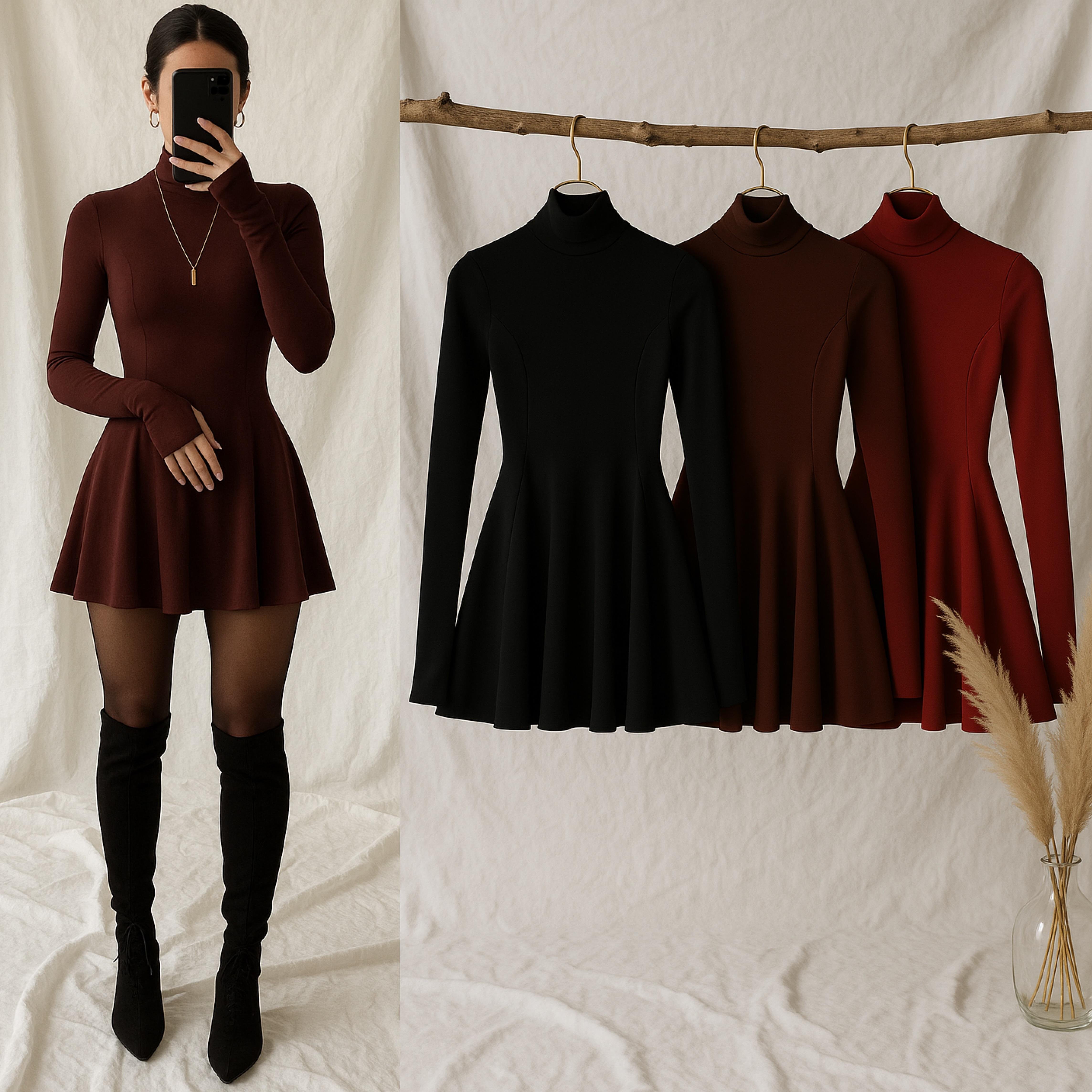 CELLA ELDEN GEÇMELİ MİNİ ELBİSE