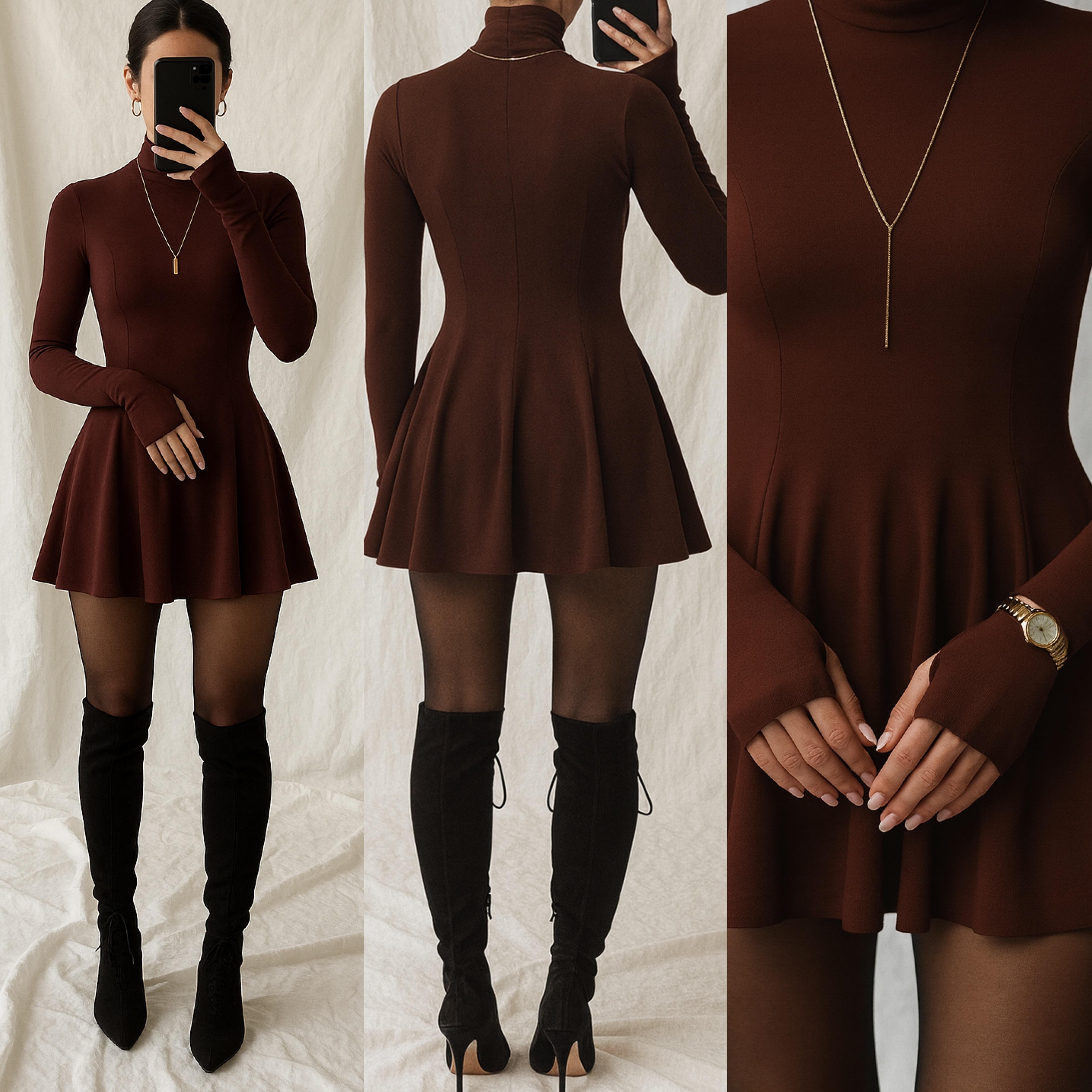 CELLA ELDEN GEÇMELİ MİNİ ELBİSE