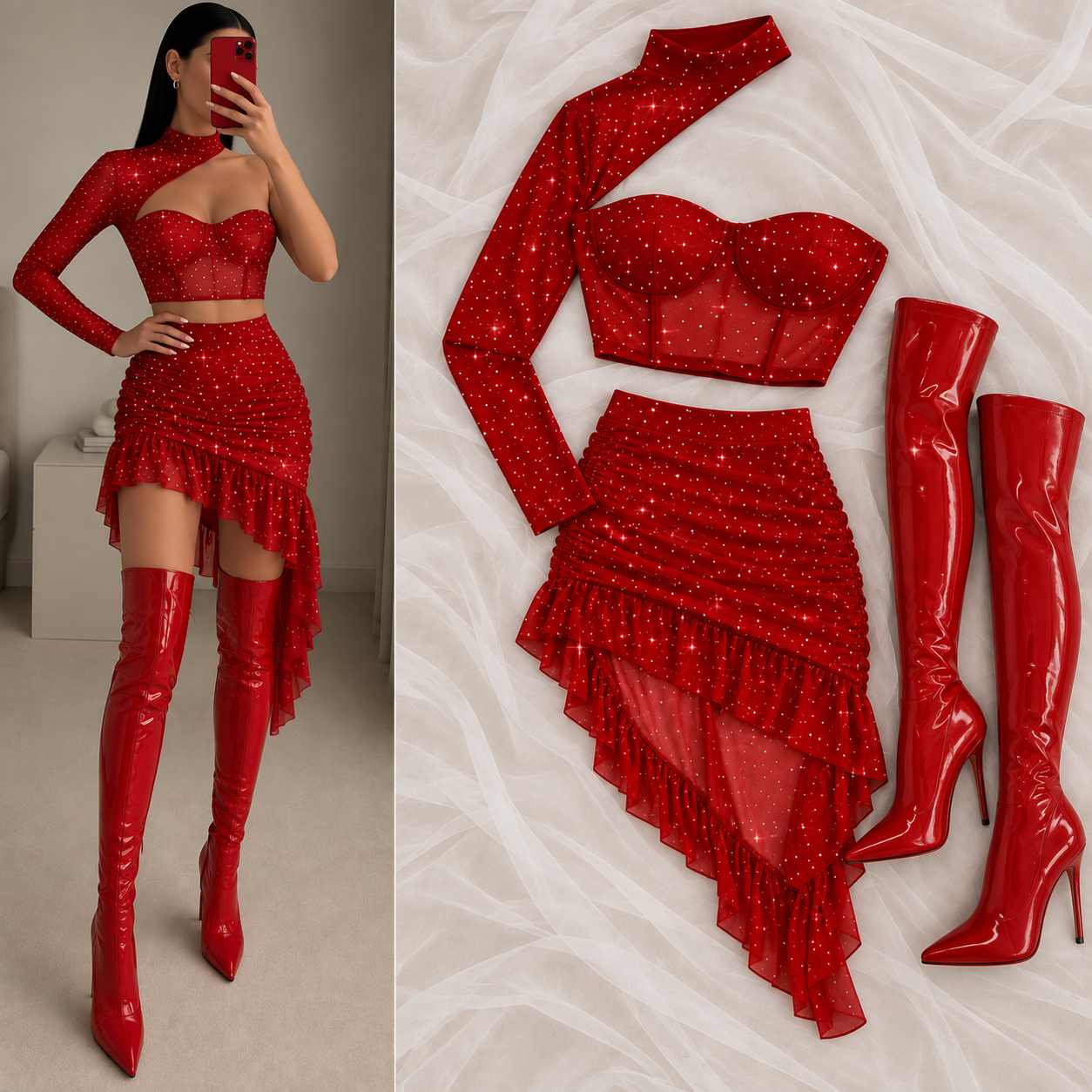 CHLOY GÖĞSÜ PEDLİ ETEĞİ ASTARLI DÖKÜLMEZ TAŞLI TAKIM