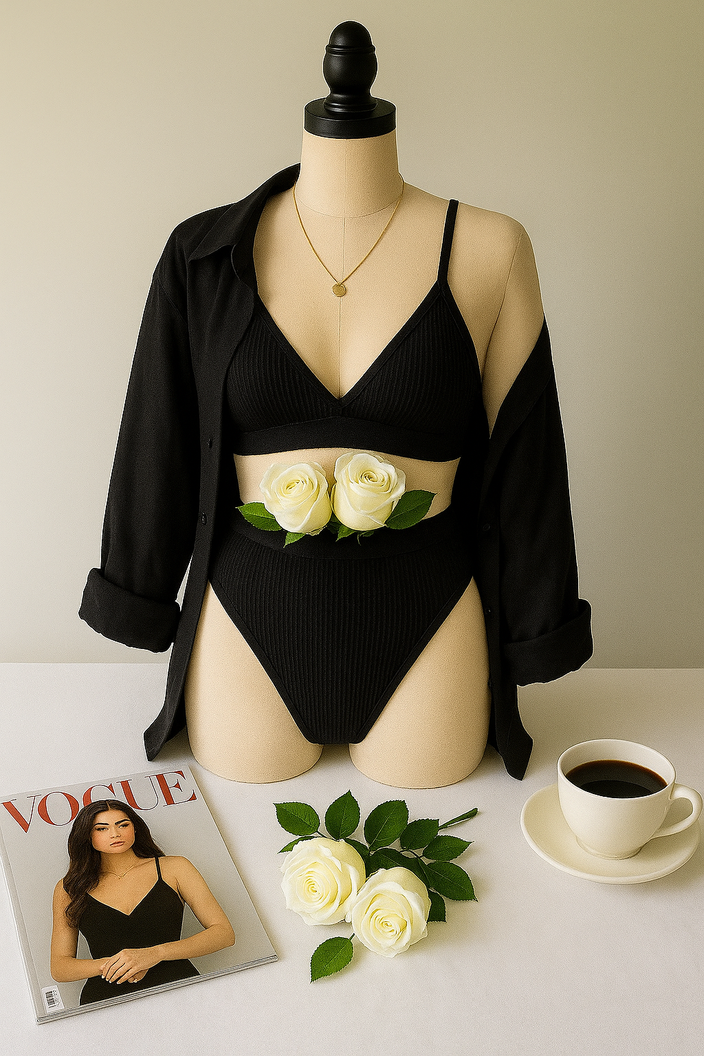 CINDY FİTİLLİ SÜTYEN STRING TAKIM SİYAH