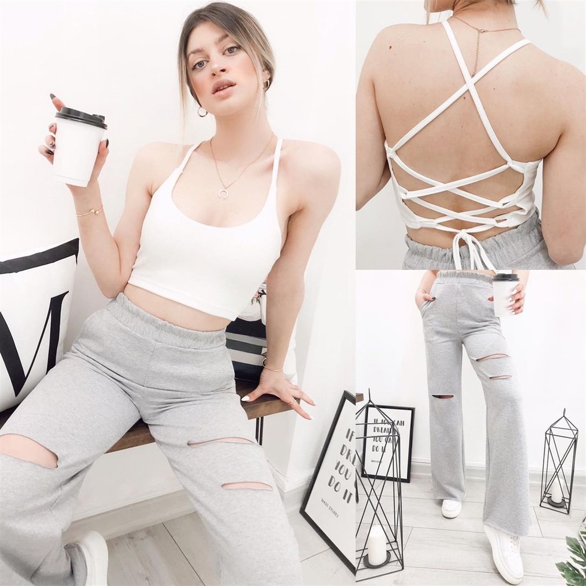 DİSTRESSED FLARE EŞOFMAN ALTI