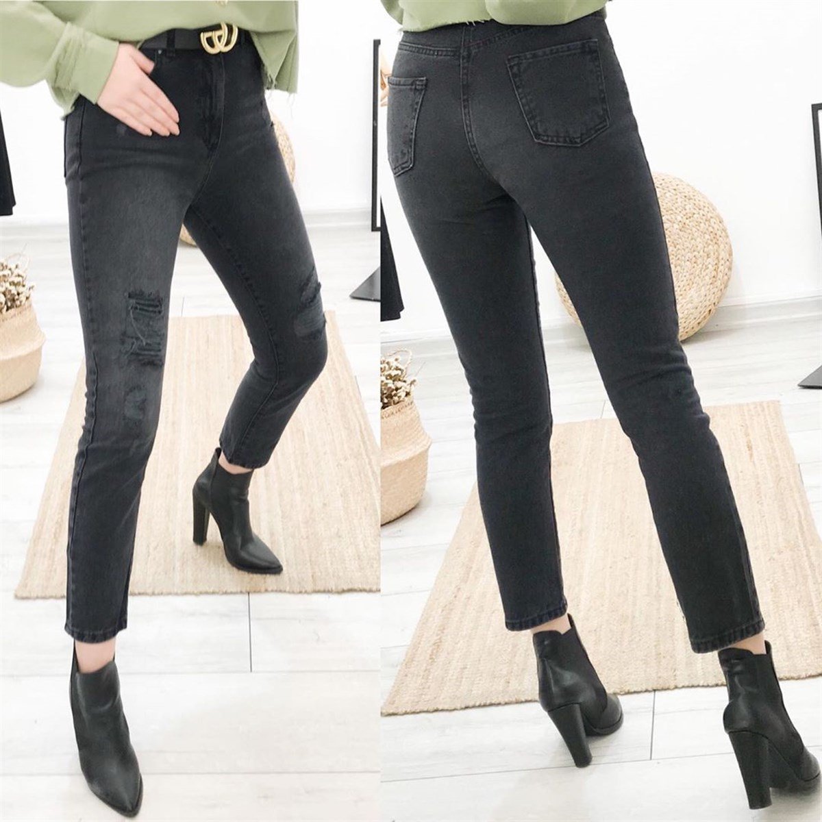 DİSTRESSED MOMSTRAİGHT JEAN