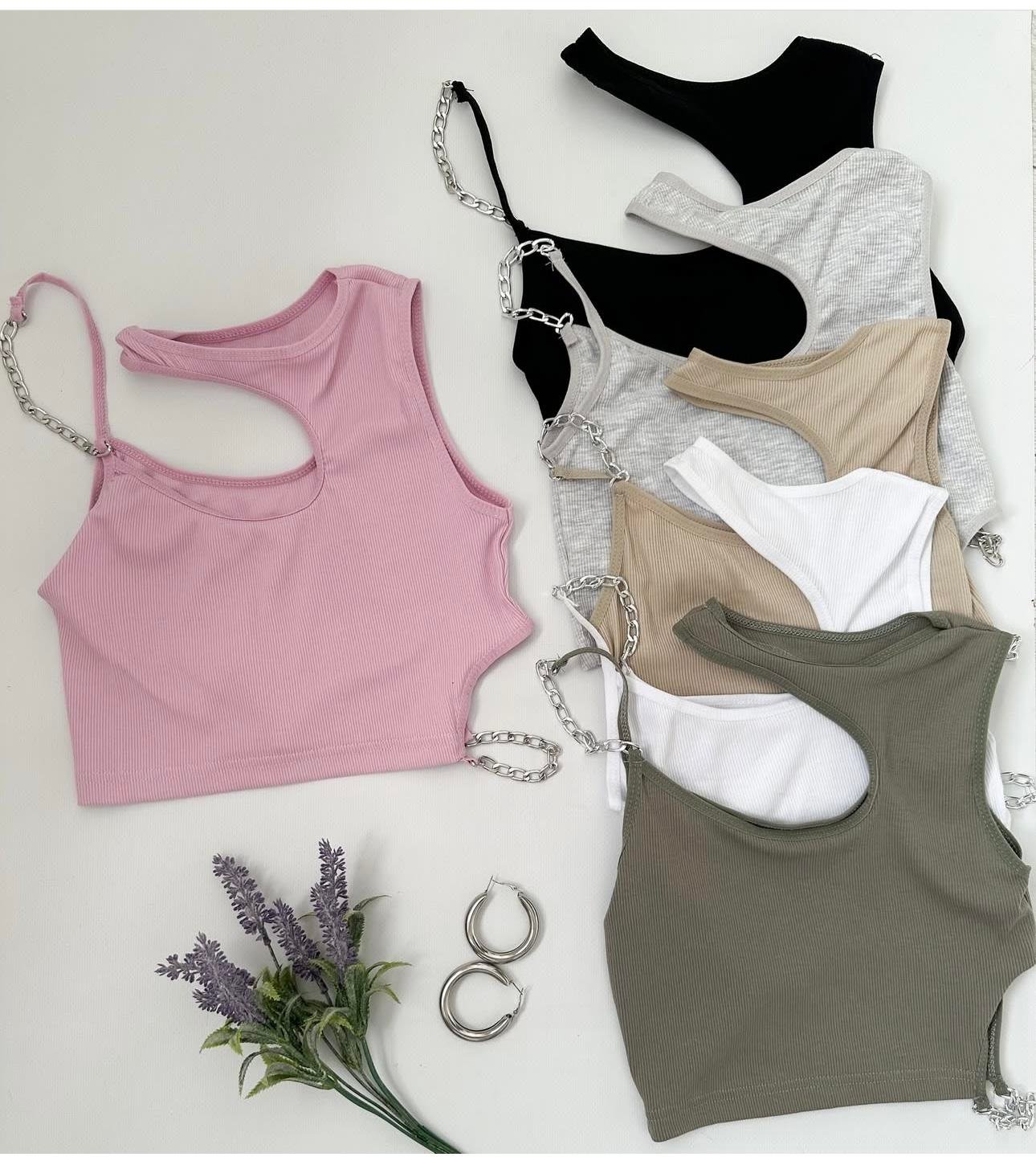 ELINA ZİNCİRLİ CROP BÜSTİYER