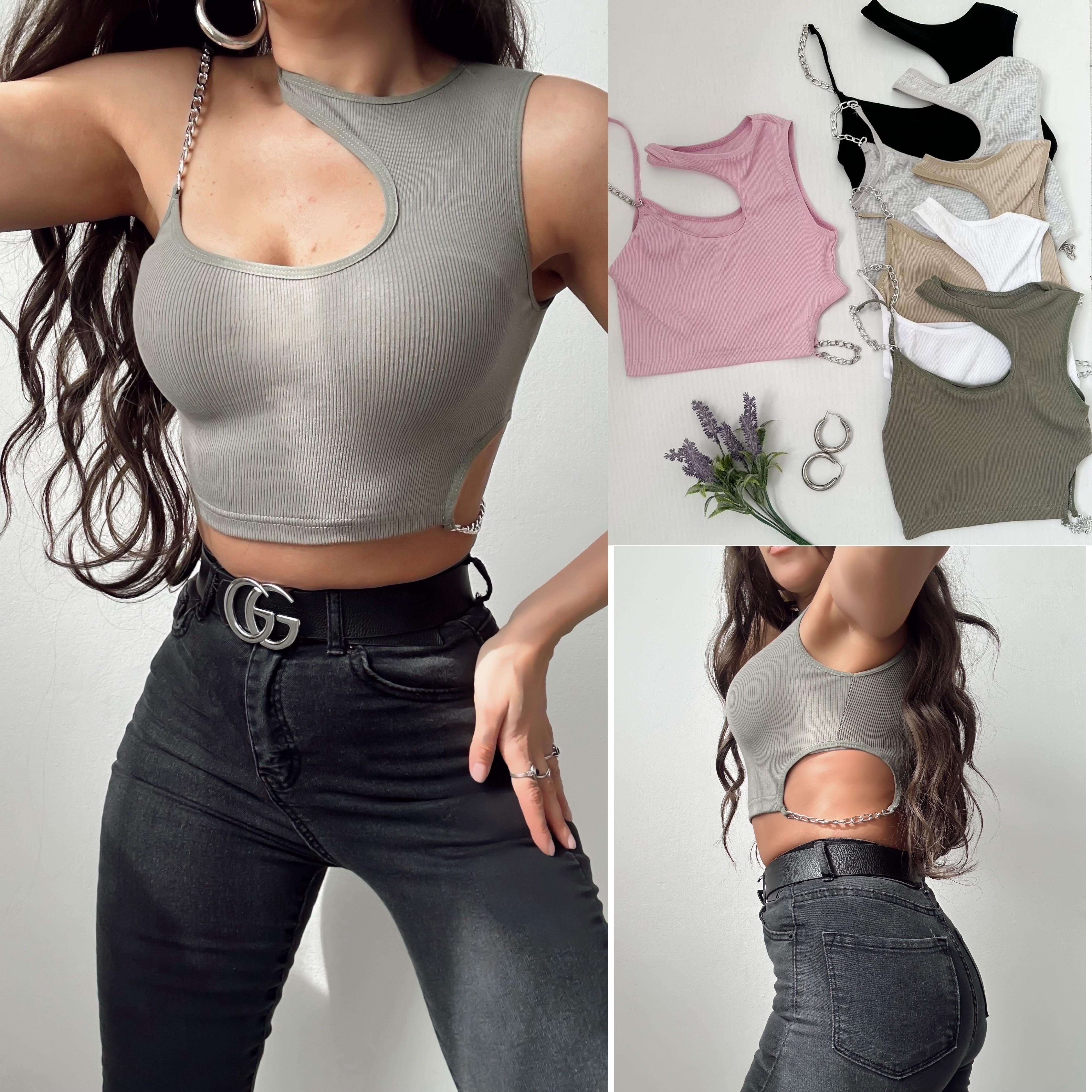ELINA ZİNCİRLİ CROP BÜSTİYER