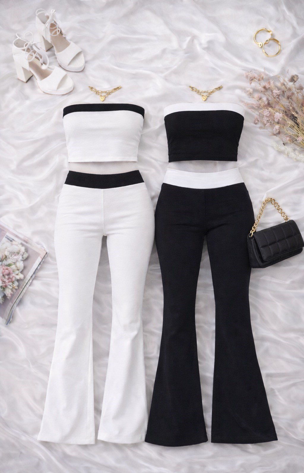 ELY STRAPLEZ BUSTİYER TAYT PANTOLON TAKIM