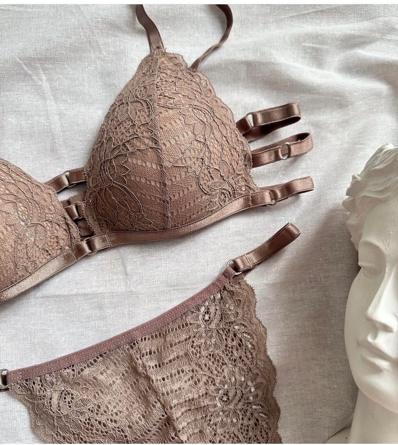 EVA PUSH UP DOLGULU ÇAMAŞIR TAKIMI VİZON