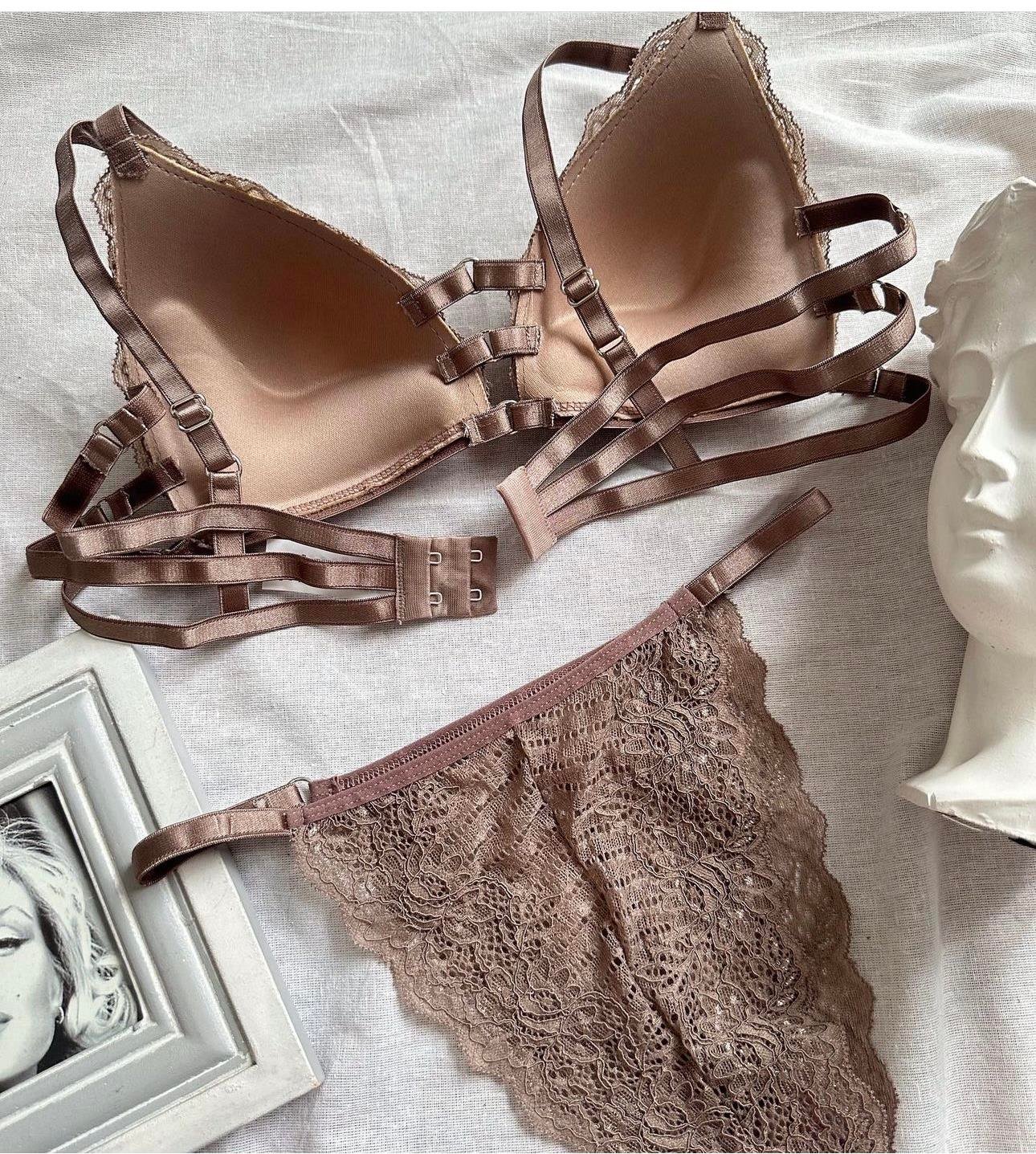 EVA PUSH UP DOLGULU ÇAMAŞIR TAKIMI VİZON