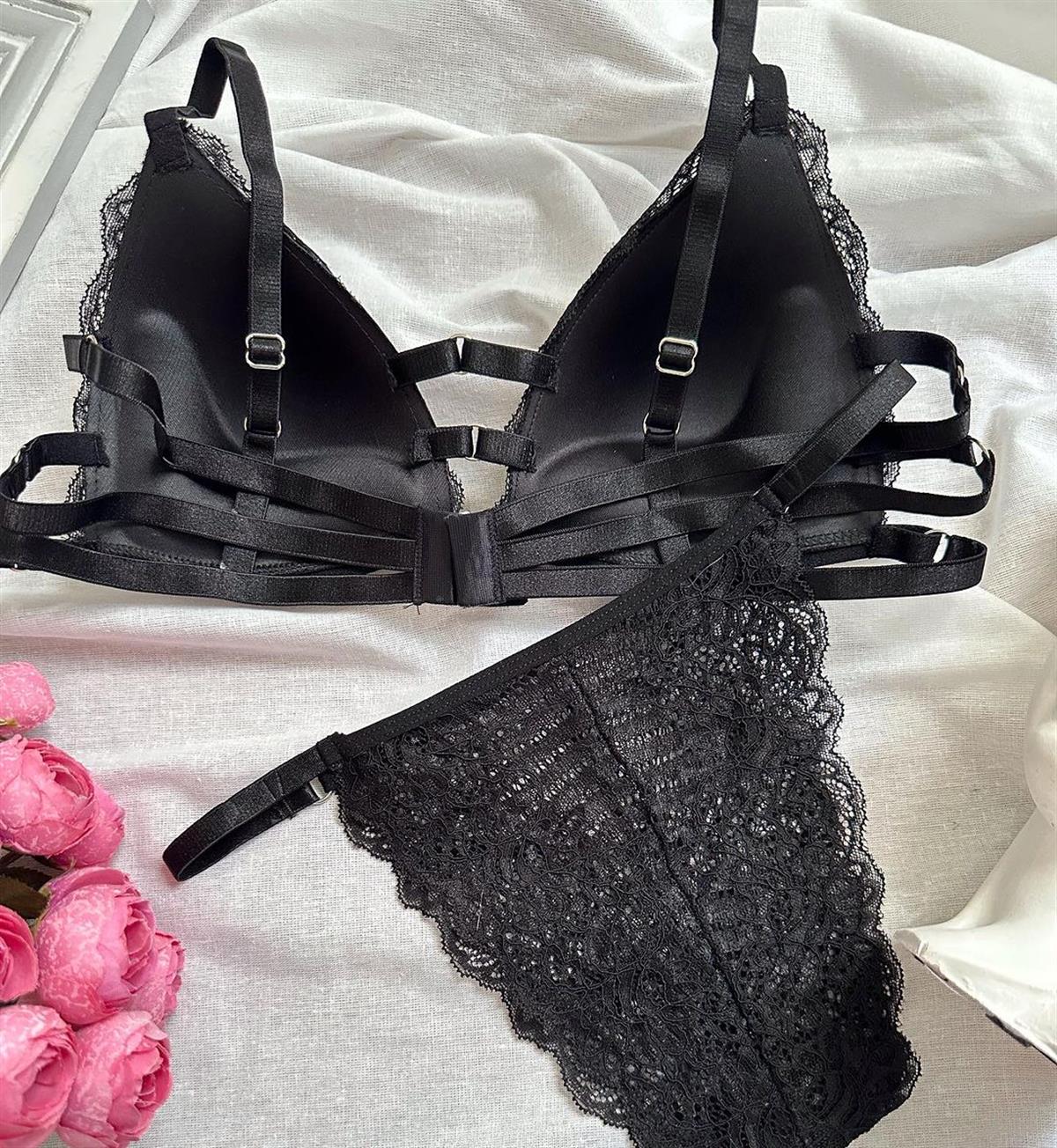 EVA PUSH UP DOLGULU İÇ ÇAMAŞIRI TAKIM SİYAH