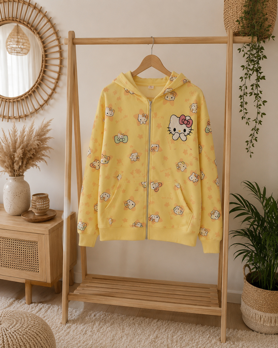 HELLOK BASKILI OVERSİZE SWEATSHIRT