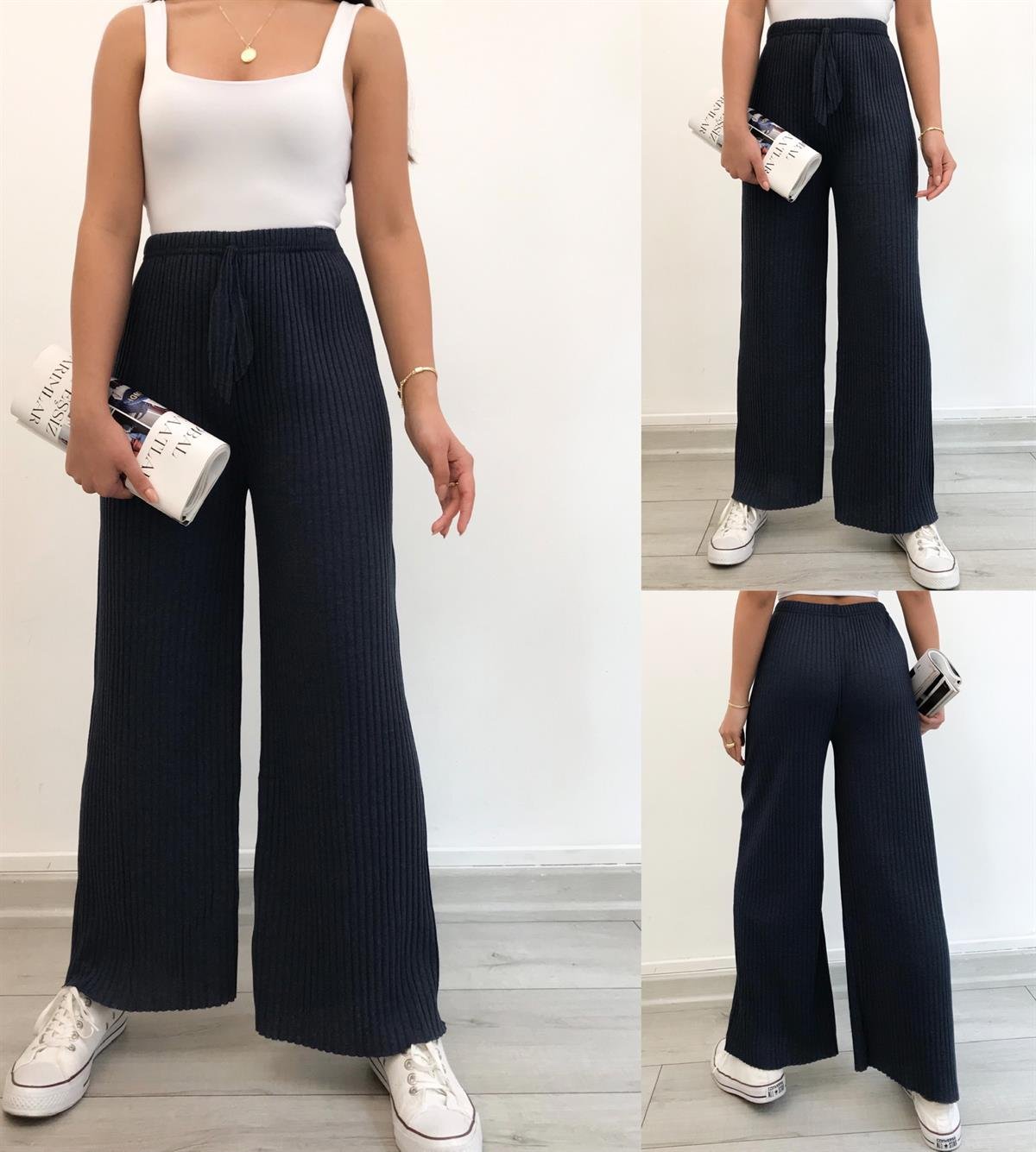 HENNA FİTİLLİ İSPANYOL PANTOLON INDIGO
