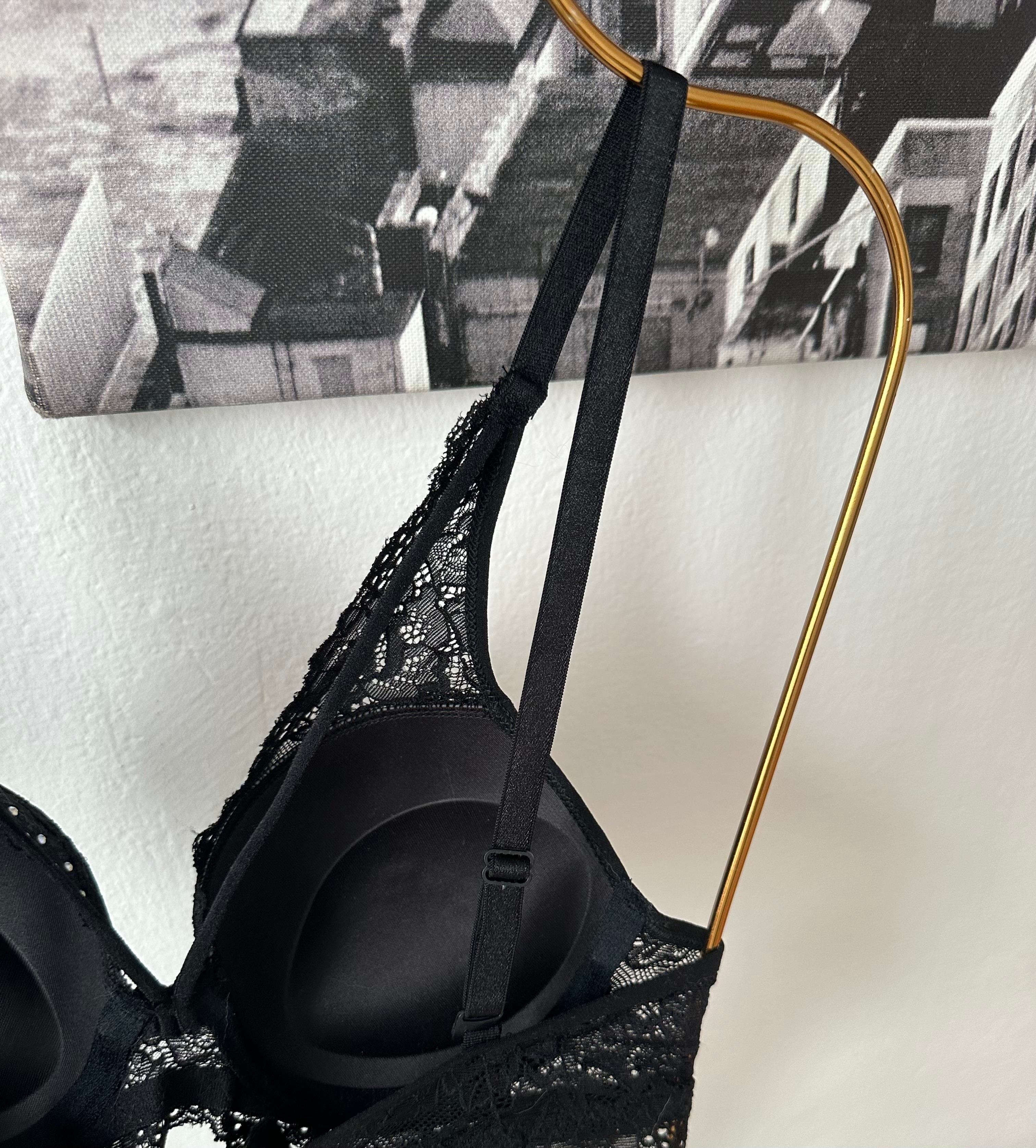 HERA TAŞLI DANTELLİ PUSH UP İÇ ÇAMAŞIRI TAKIMI  SİYAH