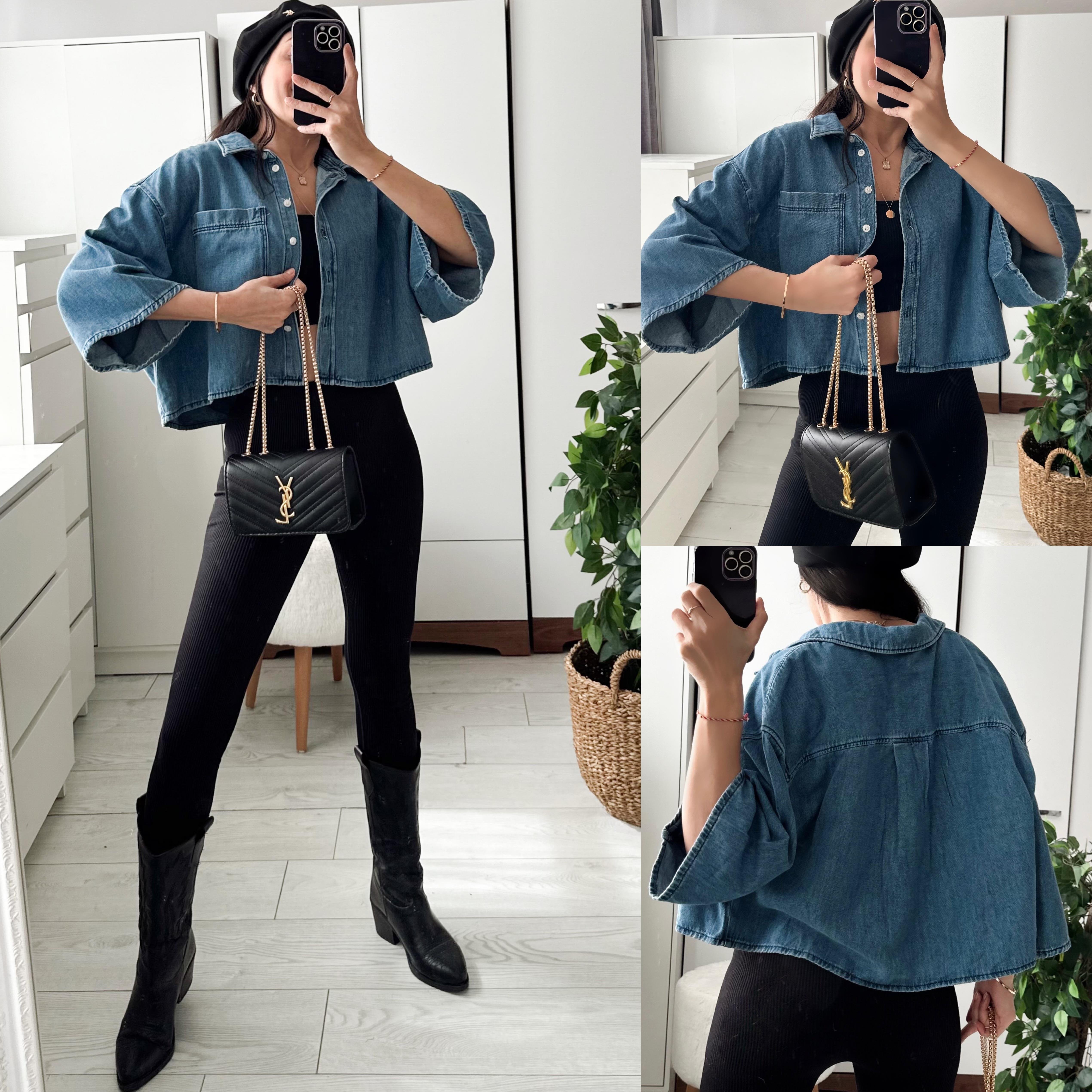 HMG ORİJİNAL MARKA OVERSIZE JEAN GÖMLEK KOYU MAVİ 
