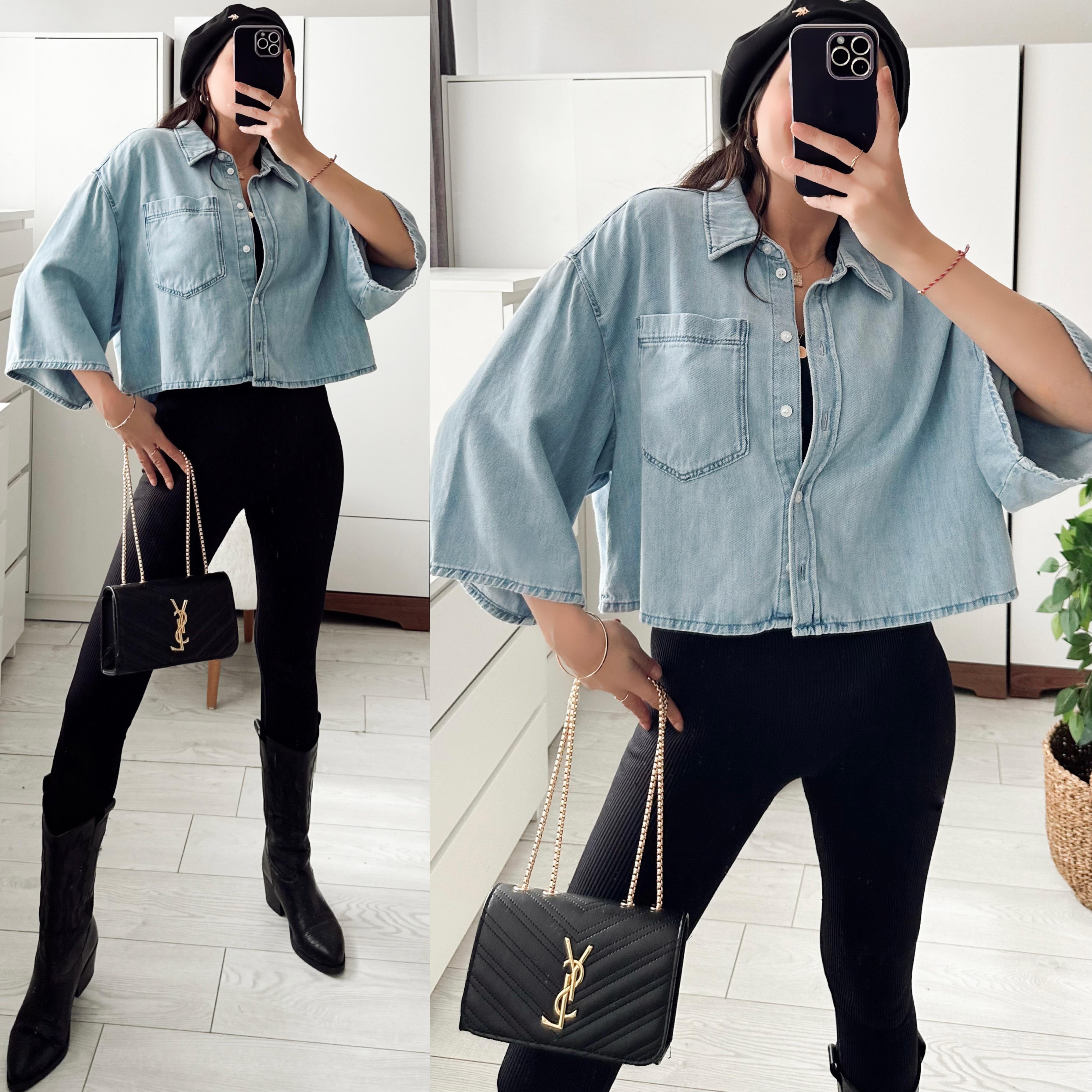 HMG ORİJİNAL MARKA OVERSIZE JEAN GÖMLEK AÇIK MAVİ