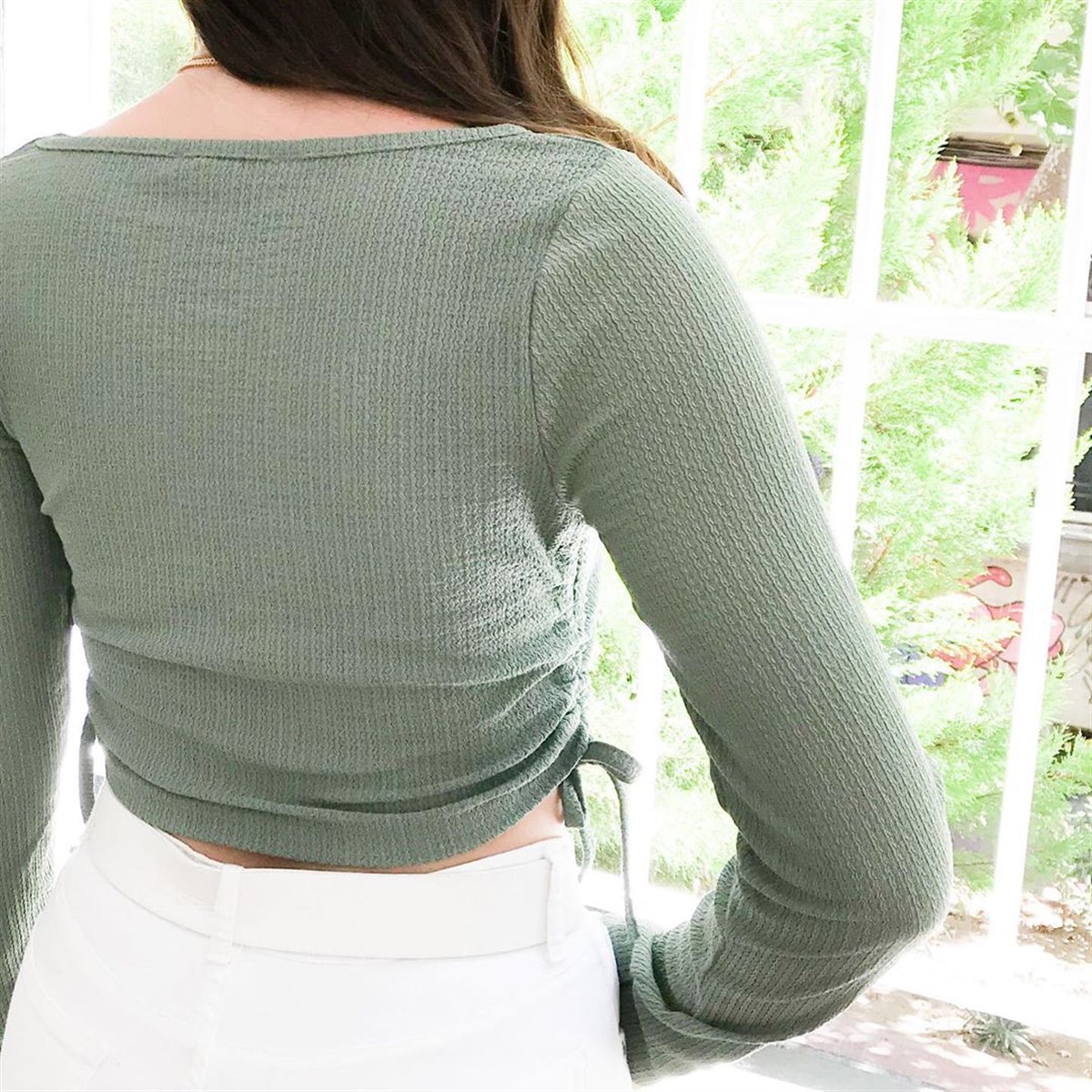 İKİ YANI BÜZGÜLÜ BLUZ