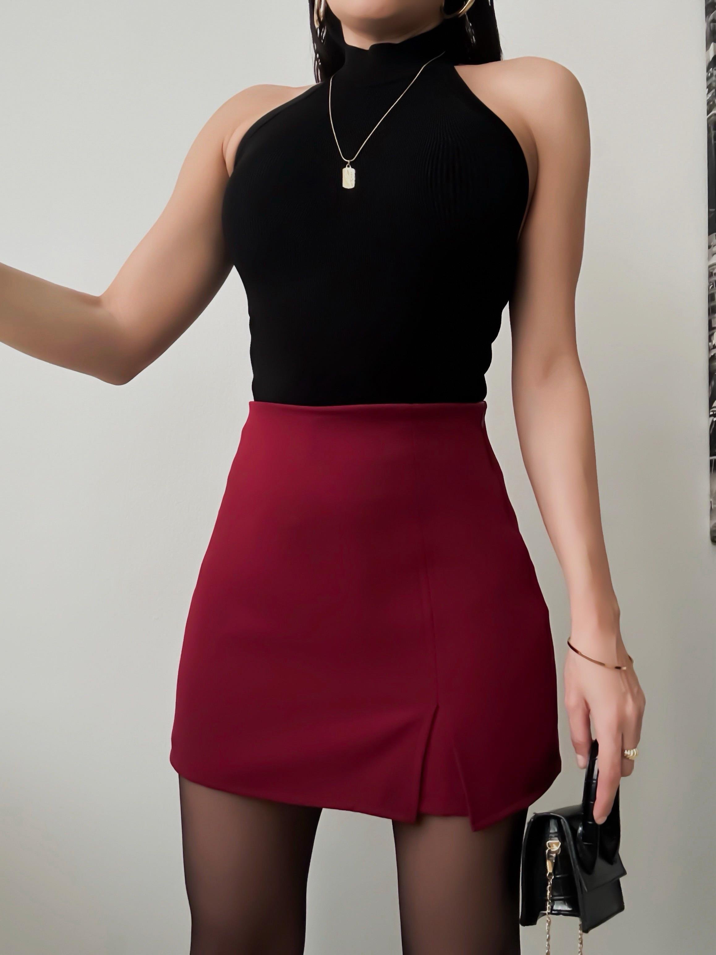 JANE YIRTMAÇLI ŞORT ETEK 