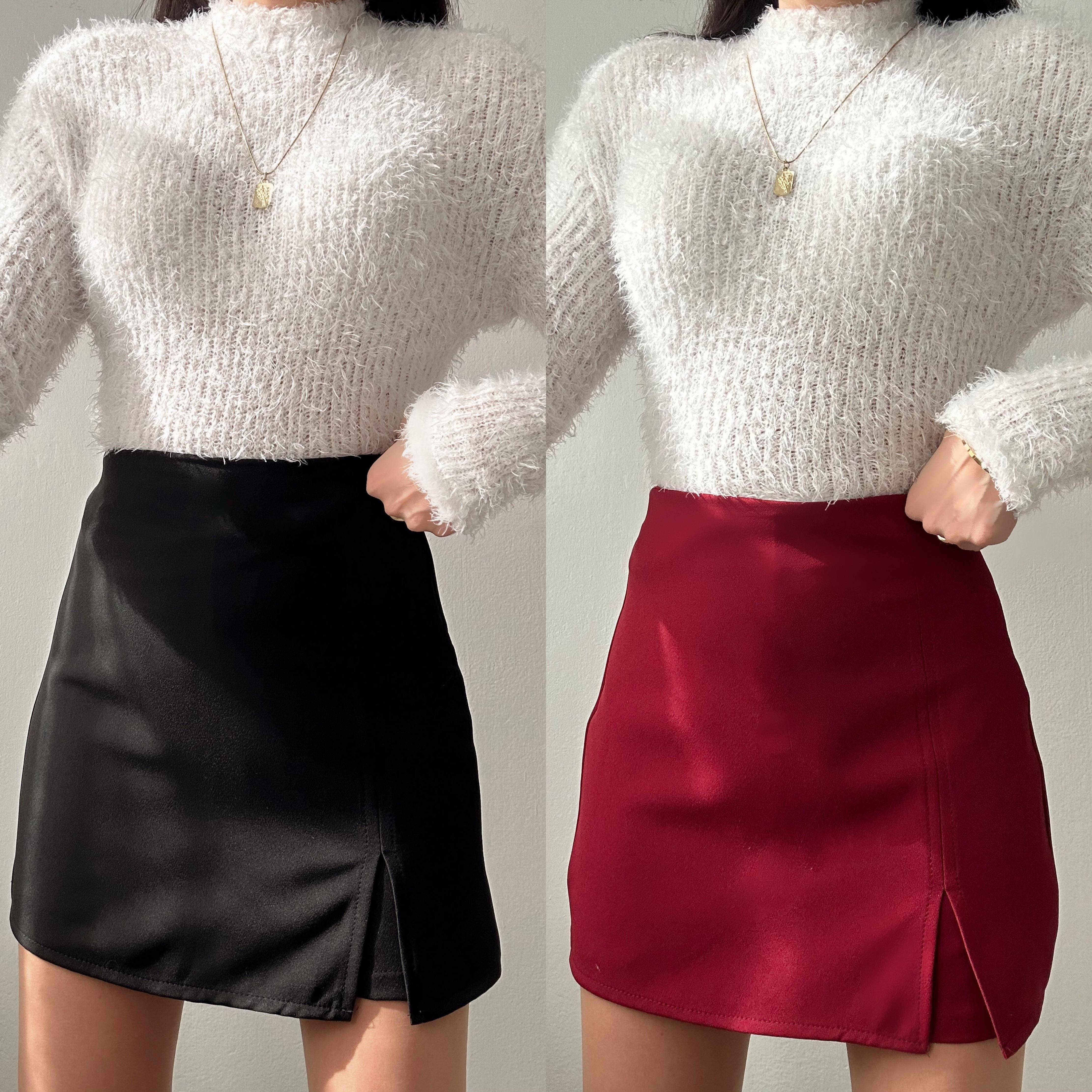 JANE YIRTMAÇLI ŞORT ETEK 