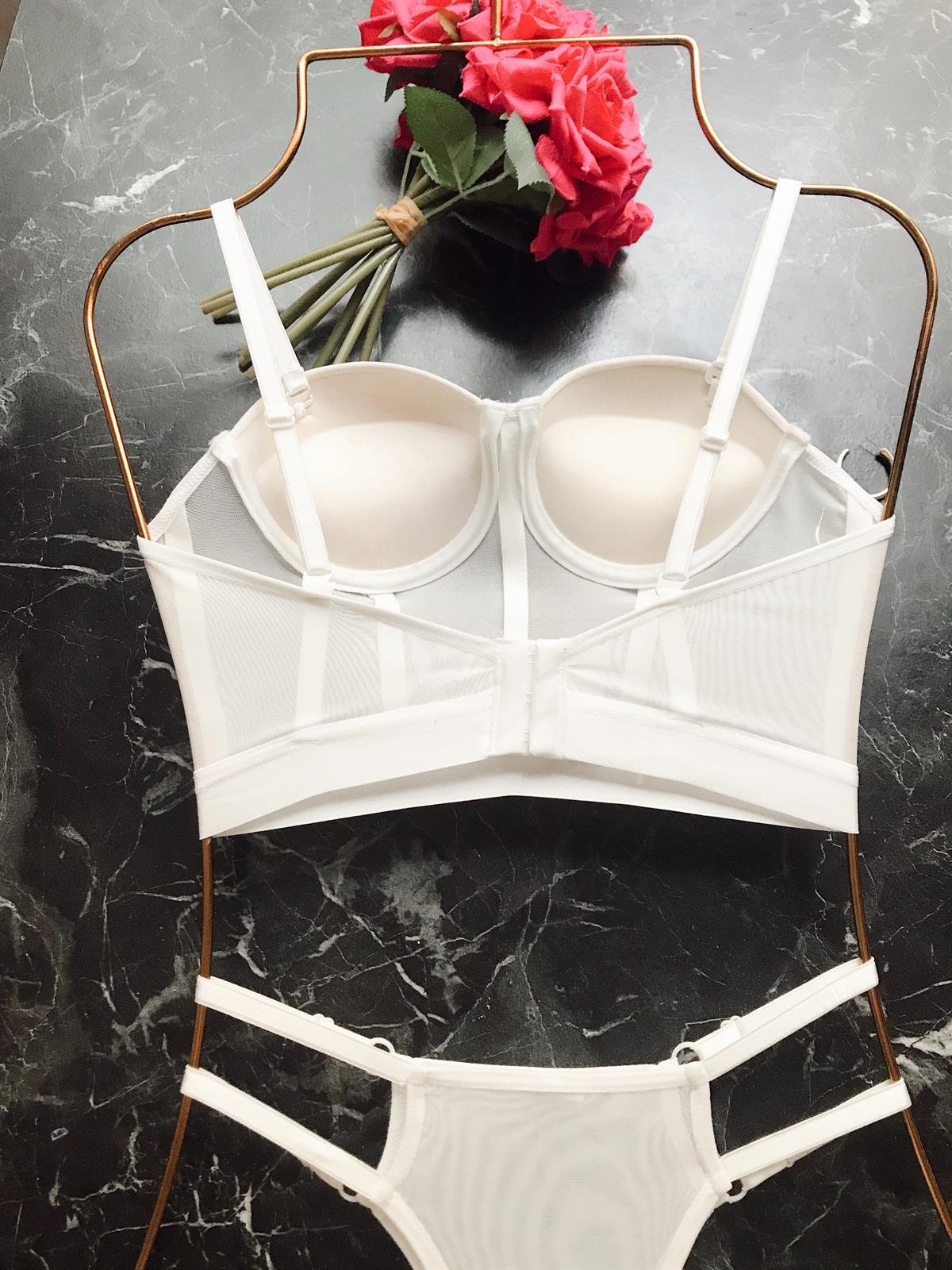 JOLIE BÜSTİYER STRİNG TAKIM BEYAZ 