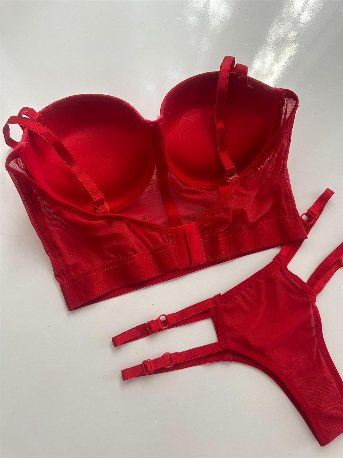 JOLIE PUSH UP BUSTİYER STRİNG TAKIM KIRMIZI