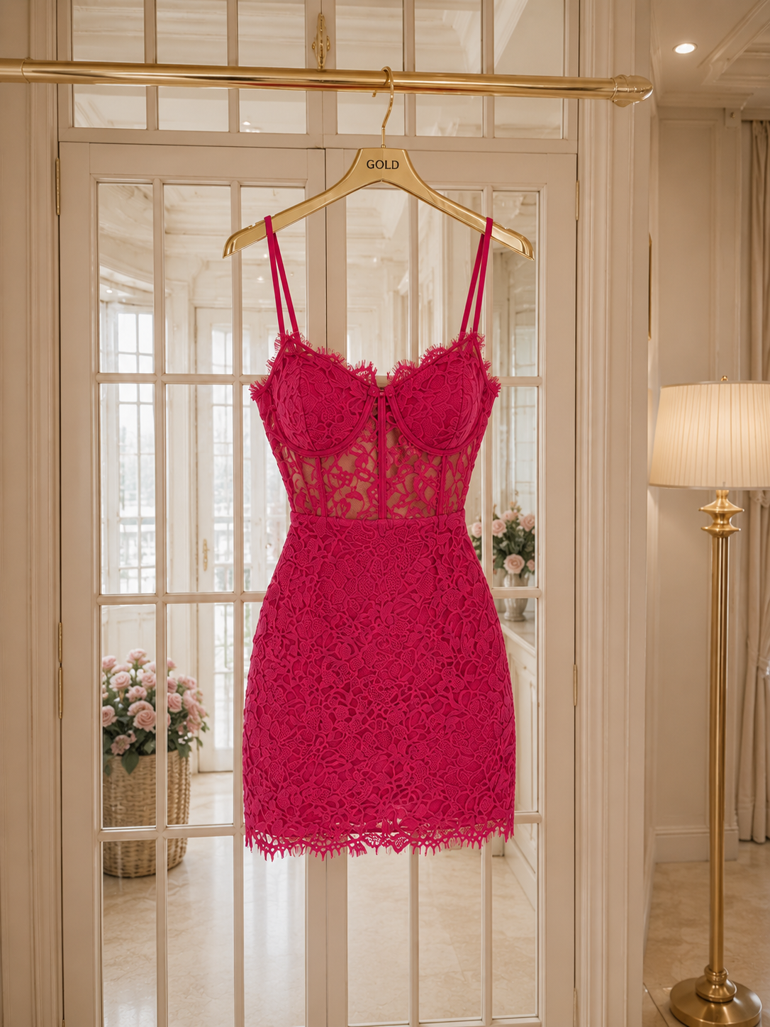 LACY DANTEL DETAY ELBİSE