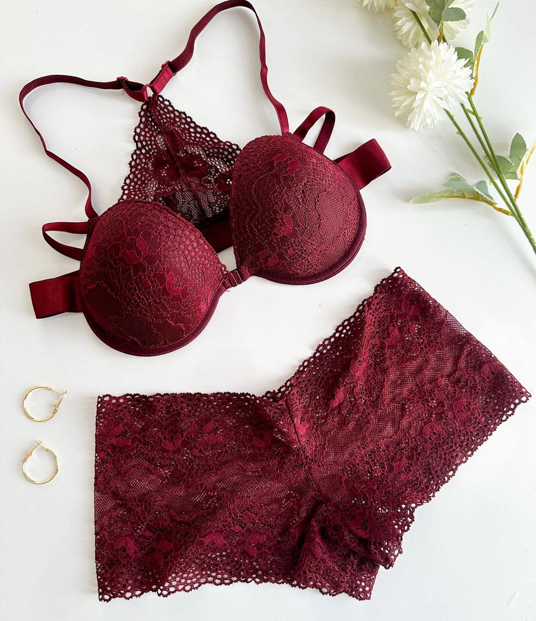 LARA PUSH UP DOLGULU İÇ ÇAMAŞIRI TAKIM BORDO