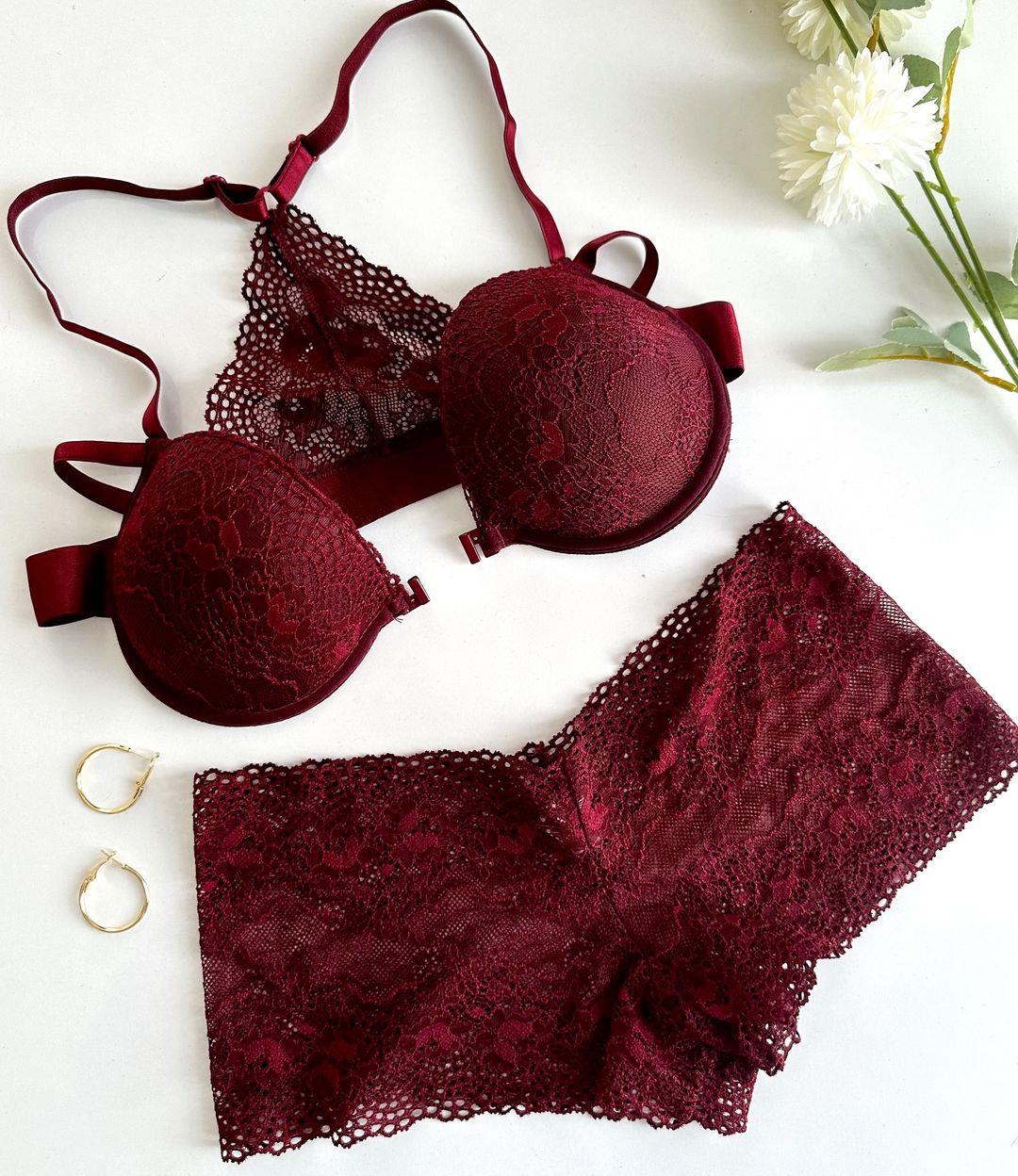 LARA PUSH UP DOLGULU İÇ ÇAMAŞIRI TAKIM BORDO