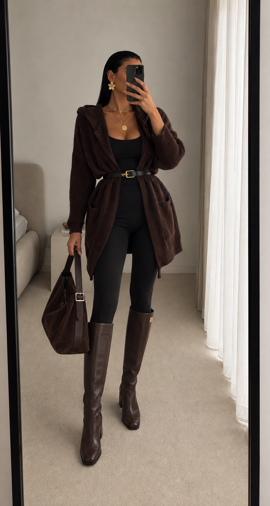 LESY ÇIKARILABİLİR KEMERLİ HIRKA 