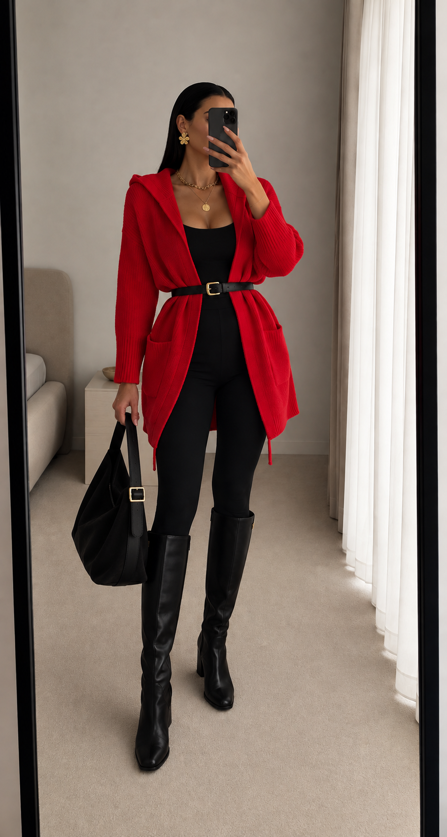 LESY ÇIKARILABİLİR KEMERLİ HIRKA