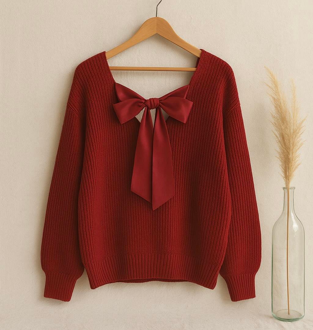 LILANY SATEN KURDELELİ KAZAK BORDO