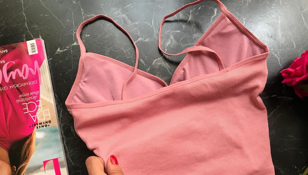 LINDA ÇIKARILABİLİR DOLGULU BUSTİYER PEMBE