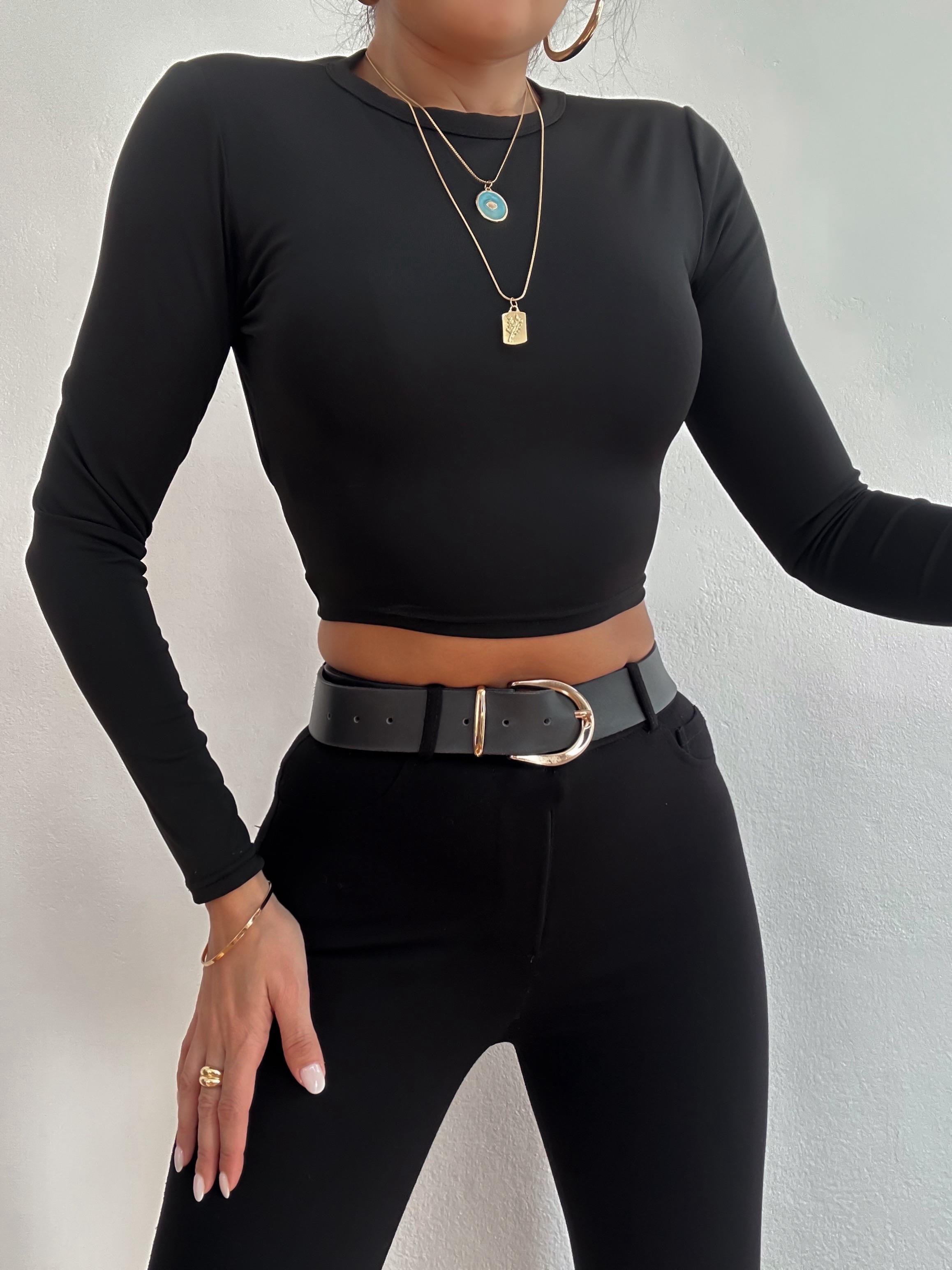 LORA SIRT DEKOLTELİ SANDY BLUZ 