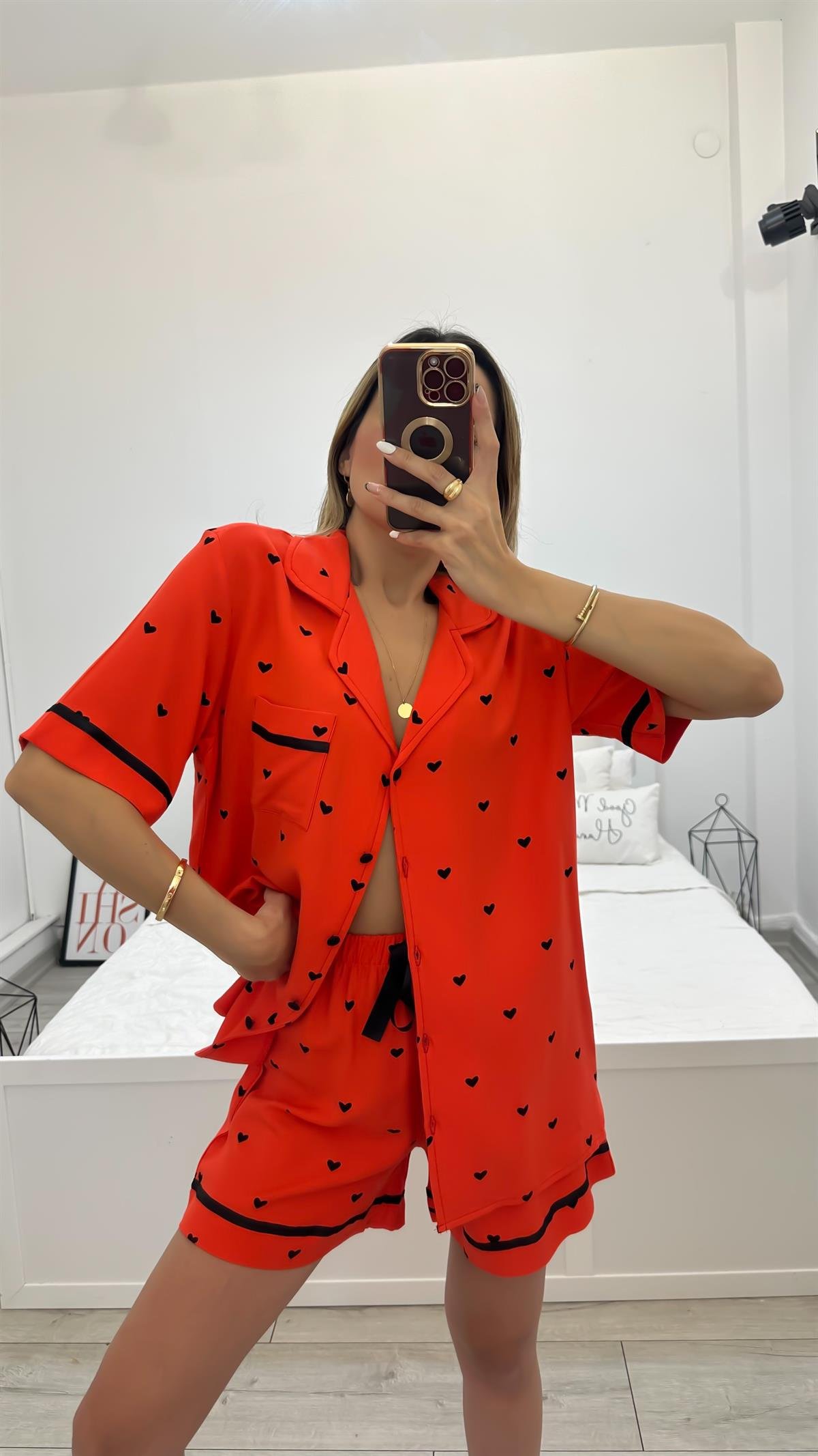 LOVE ME ŞORTLU PİJAMA TAKIM