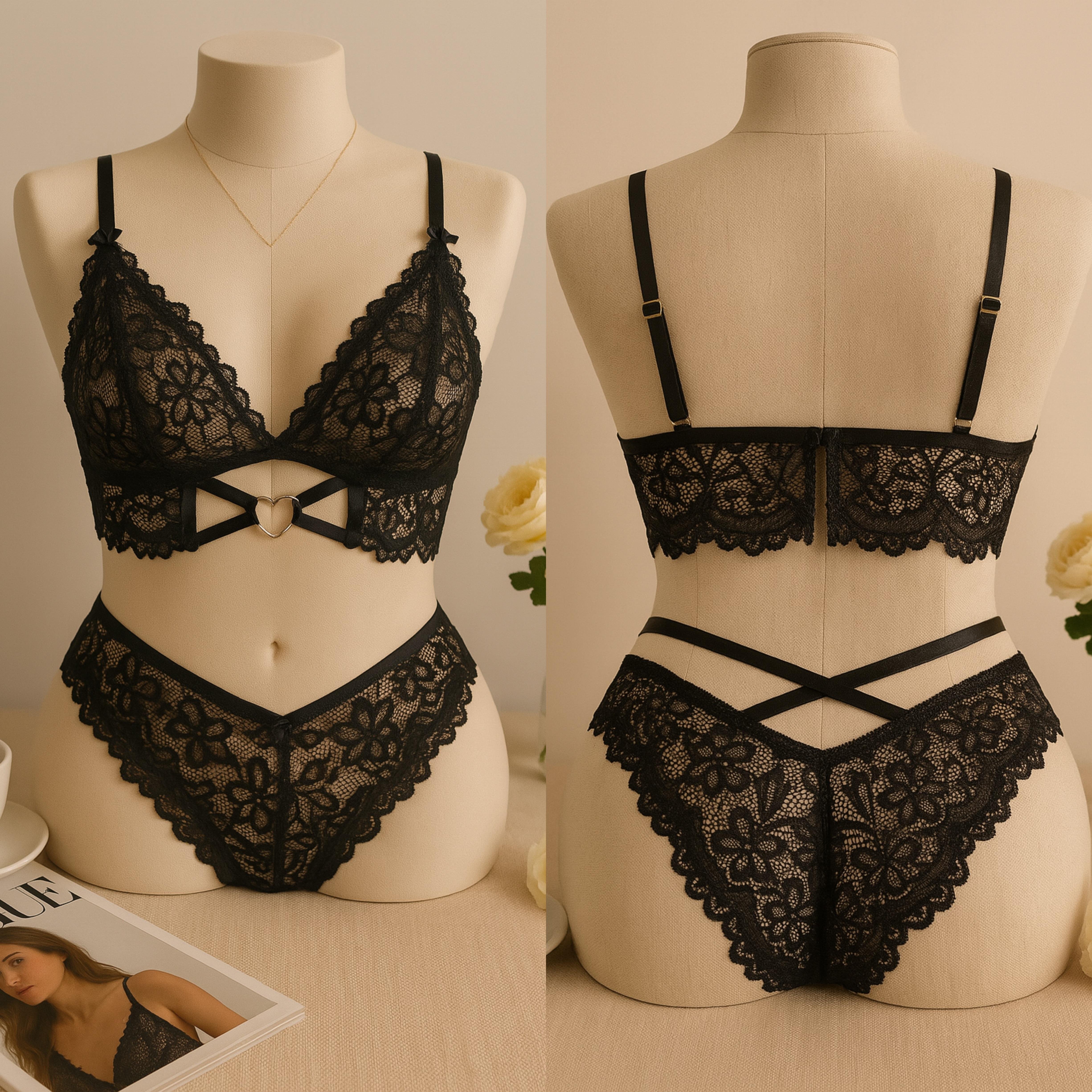 LOVELYHEART İÇ ÇAMAŞIRI TAKIMI SİYAH 