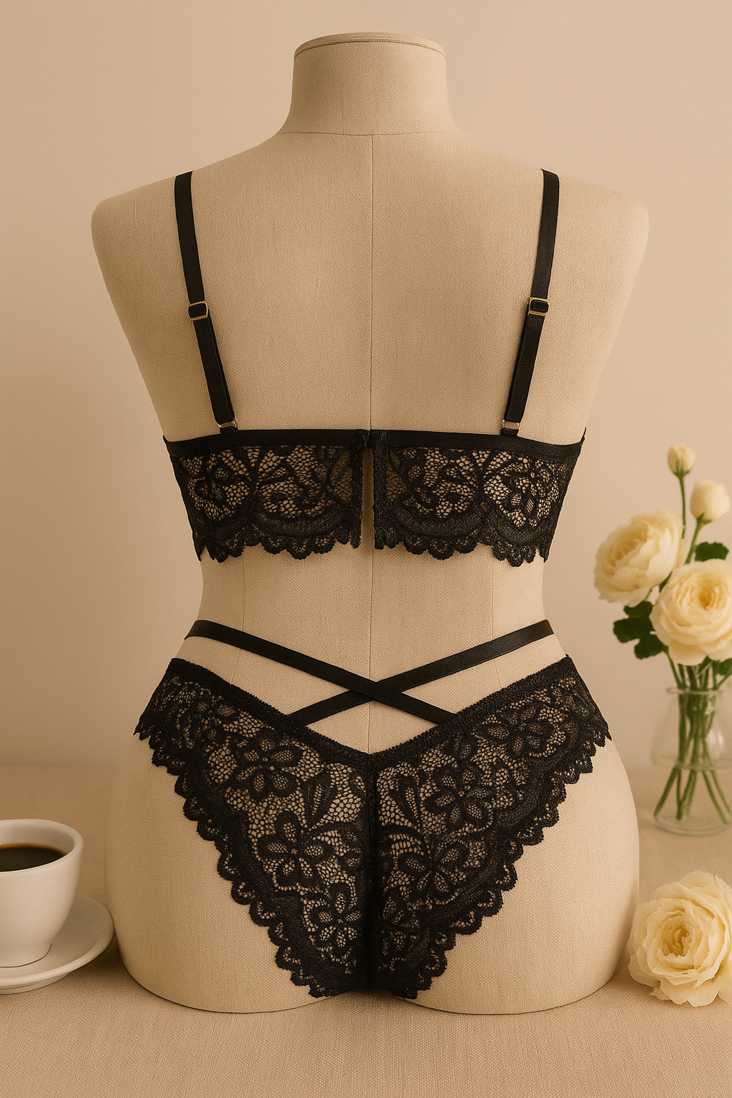 LOVELYHEART İÇ ÇAMAŞIRI TAKIMI SİYAH 